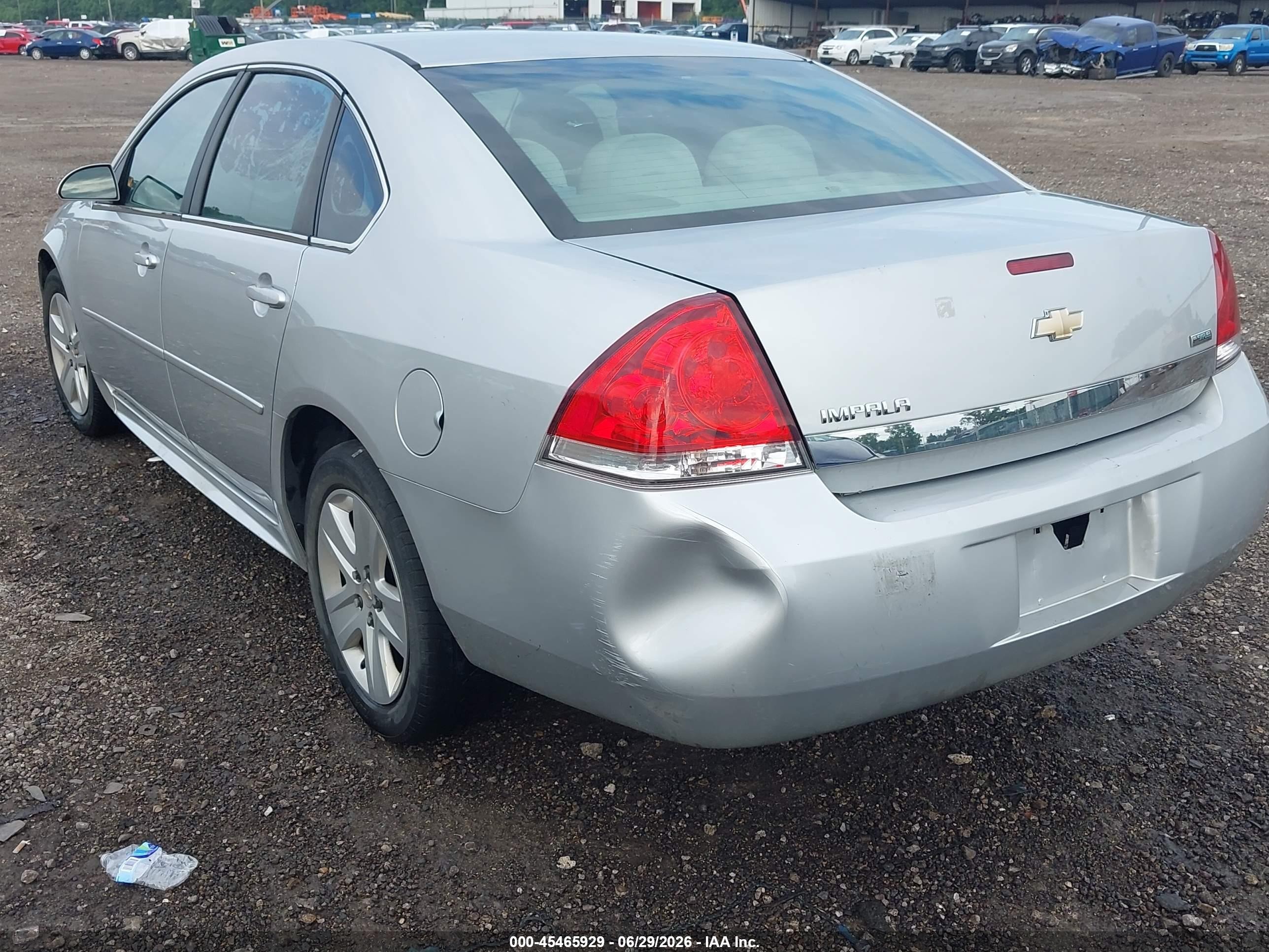 2011 Chevrolet Impala Ls Silver vin: 2G1WF5EK7B1224981