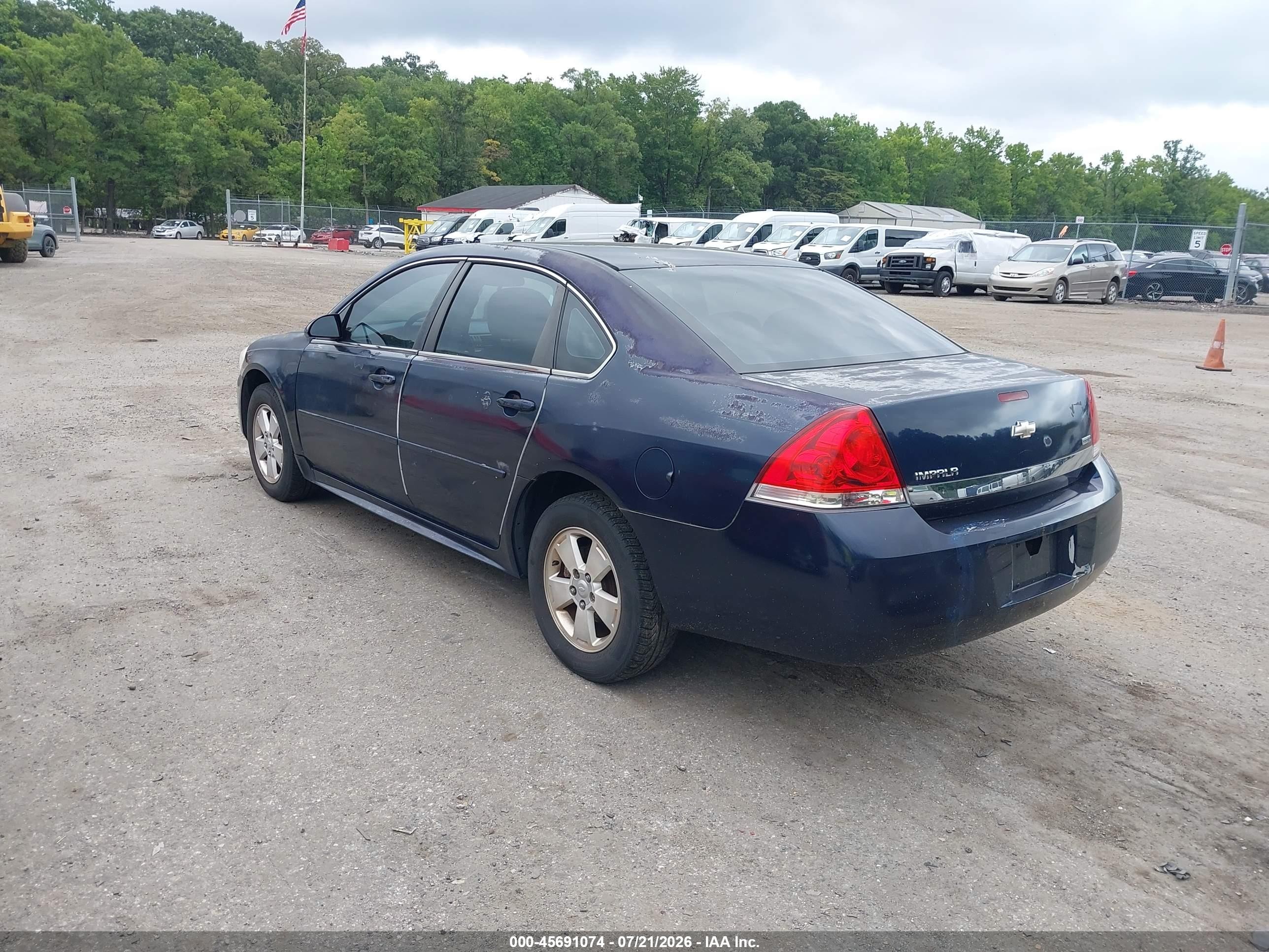 2011 Chevrolet Impala Ls Синий vin: 2G1WF5EK8B1280413