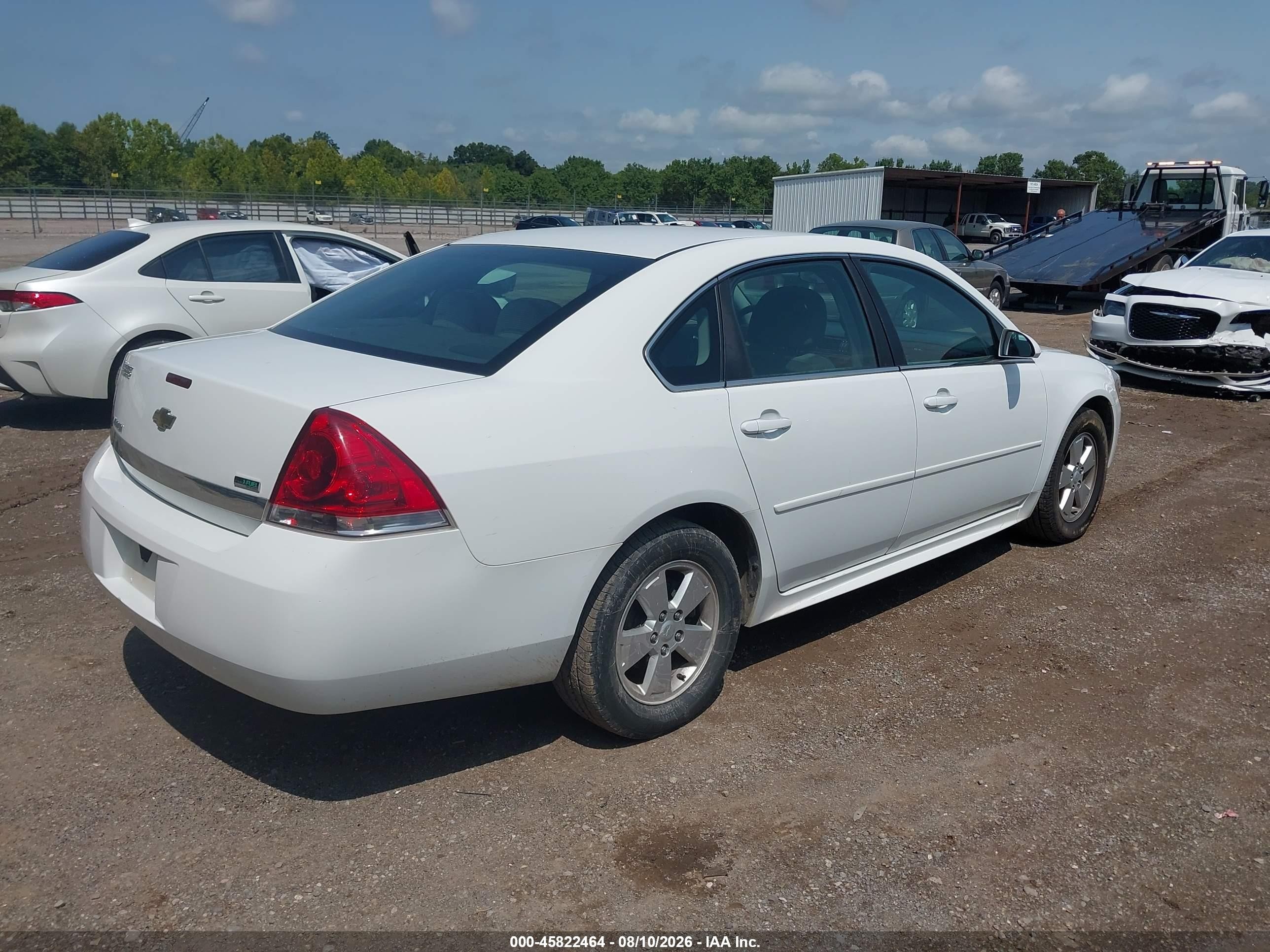 2011 Chevrolet Impala Ls White vin: 2G1WF5EKXB1125426