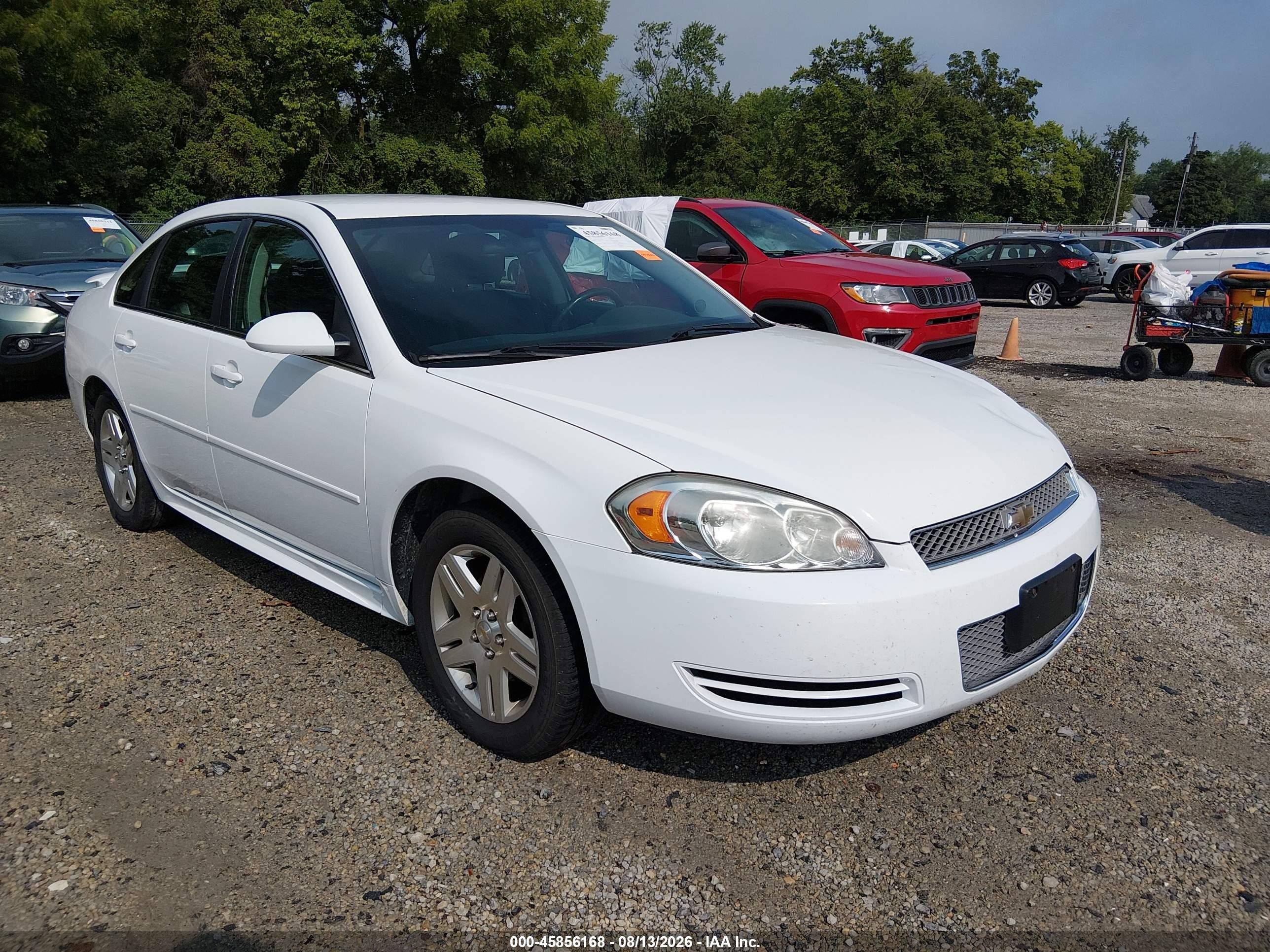 2012 Chevrolet Impala Lt White vin: 2G1WG5E30C1174464