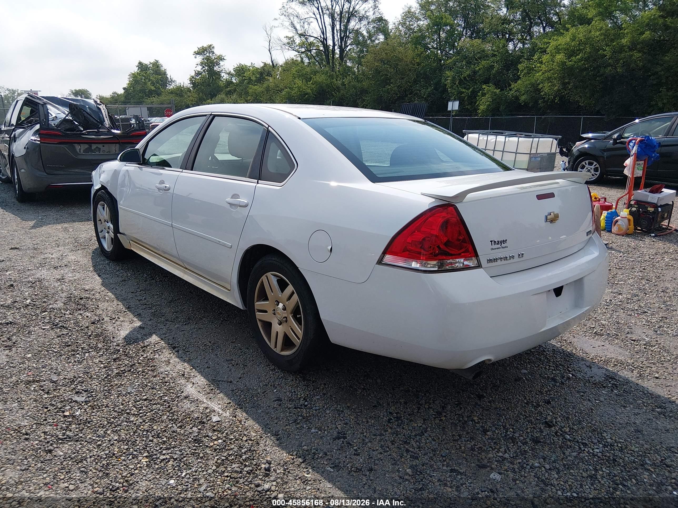 2012 Chevrolet Impala Lt White vin: 2G1WG5E30C1174464