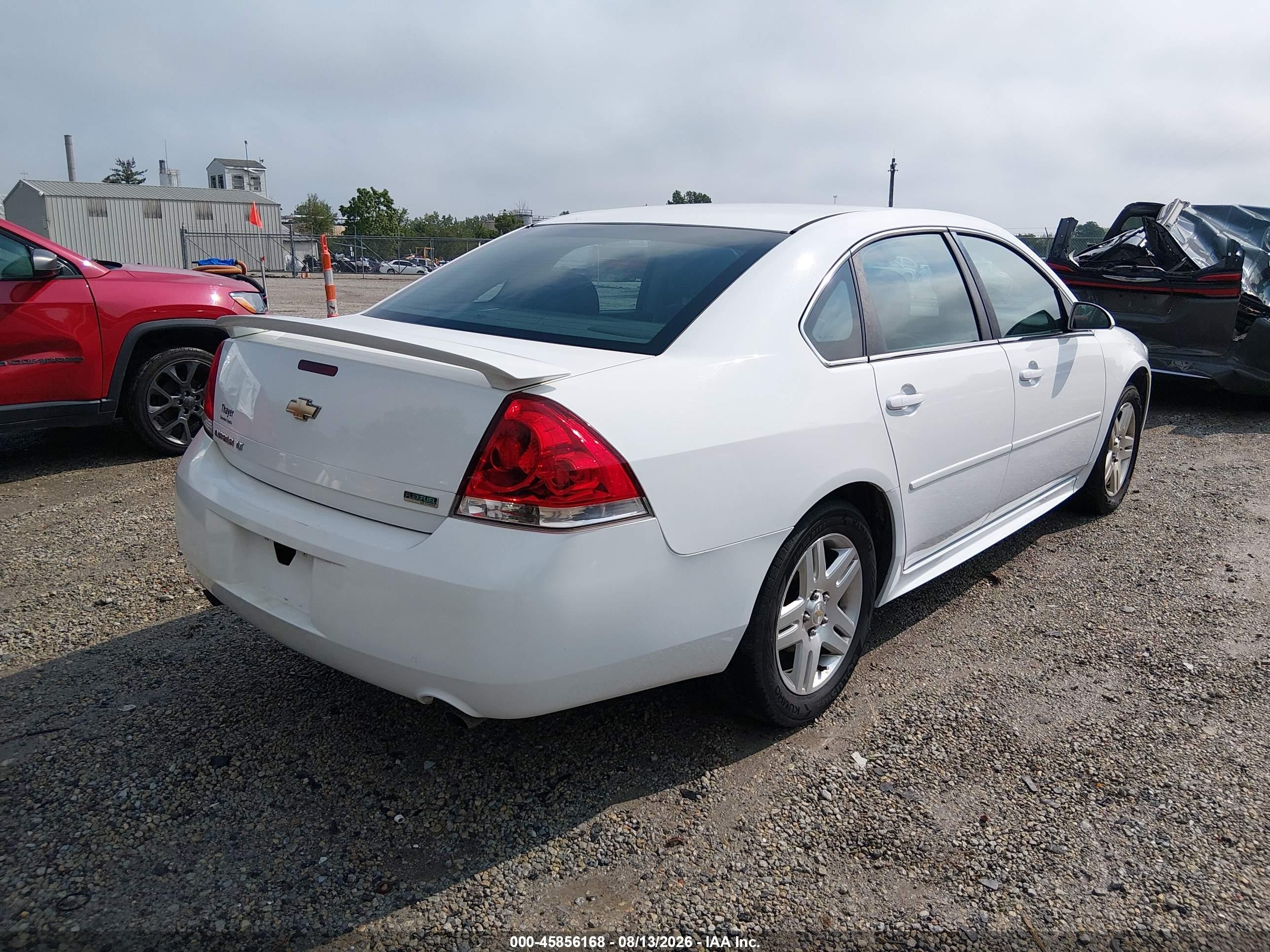 2012 Chevrolet Impala Lt White vin: 2G1WG5E30C1174464