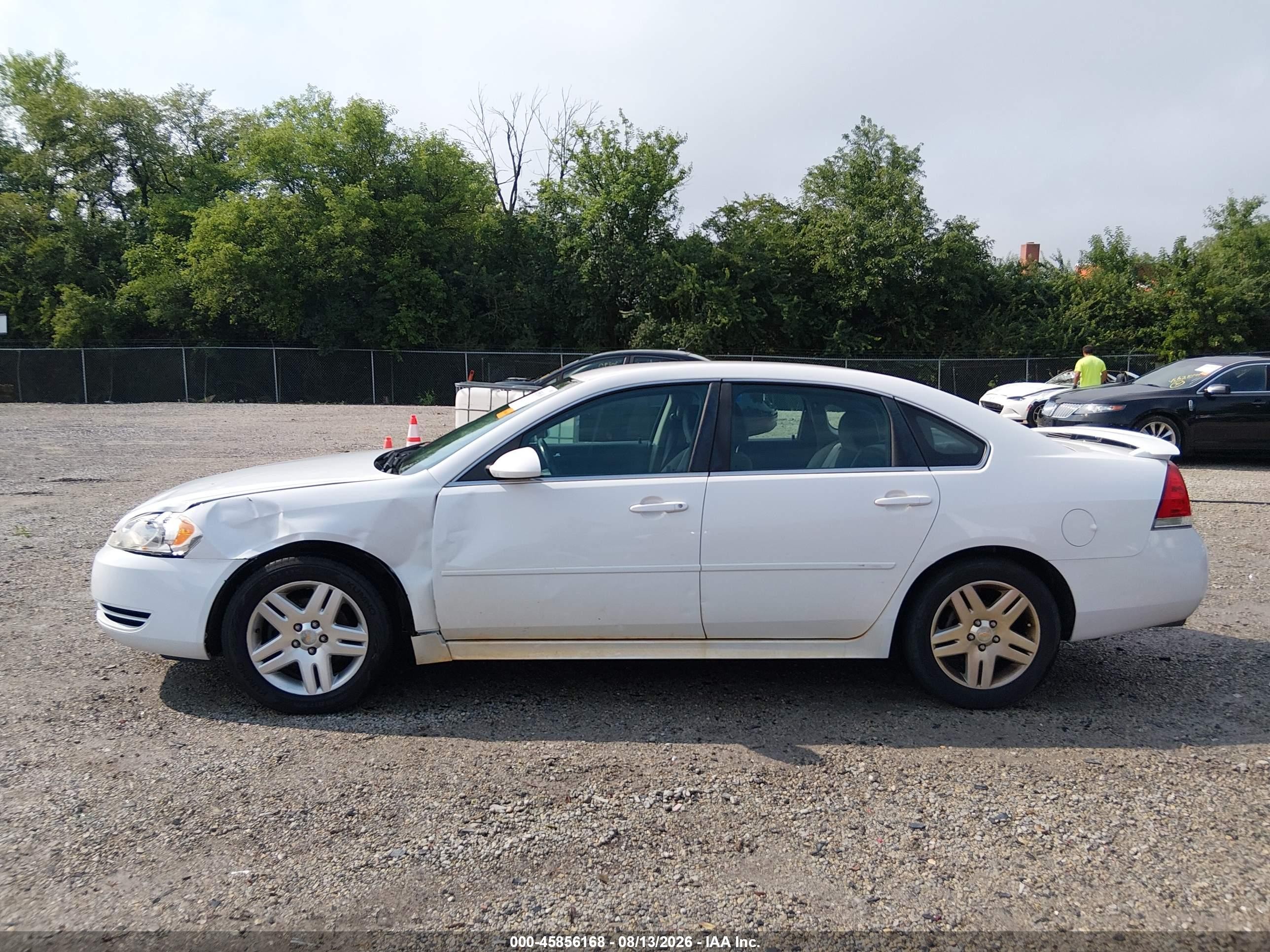 2012 Chevrolet Impala Lt White vin: 2G1WG5E30C1174464