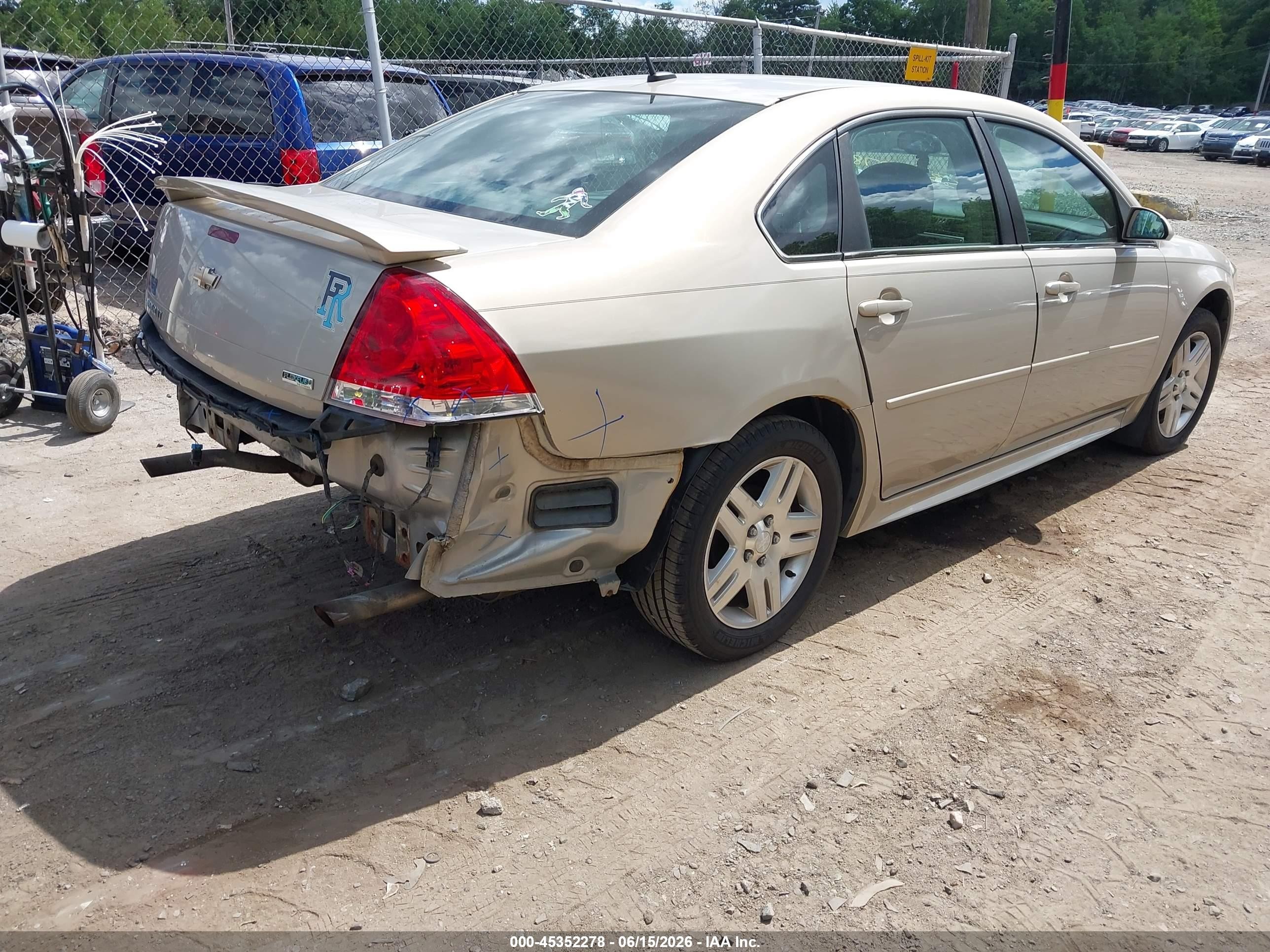 2012 Chevrolet Impala Lt Gold vin: 2G1WG5E30C1222559
