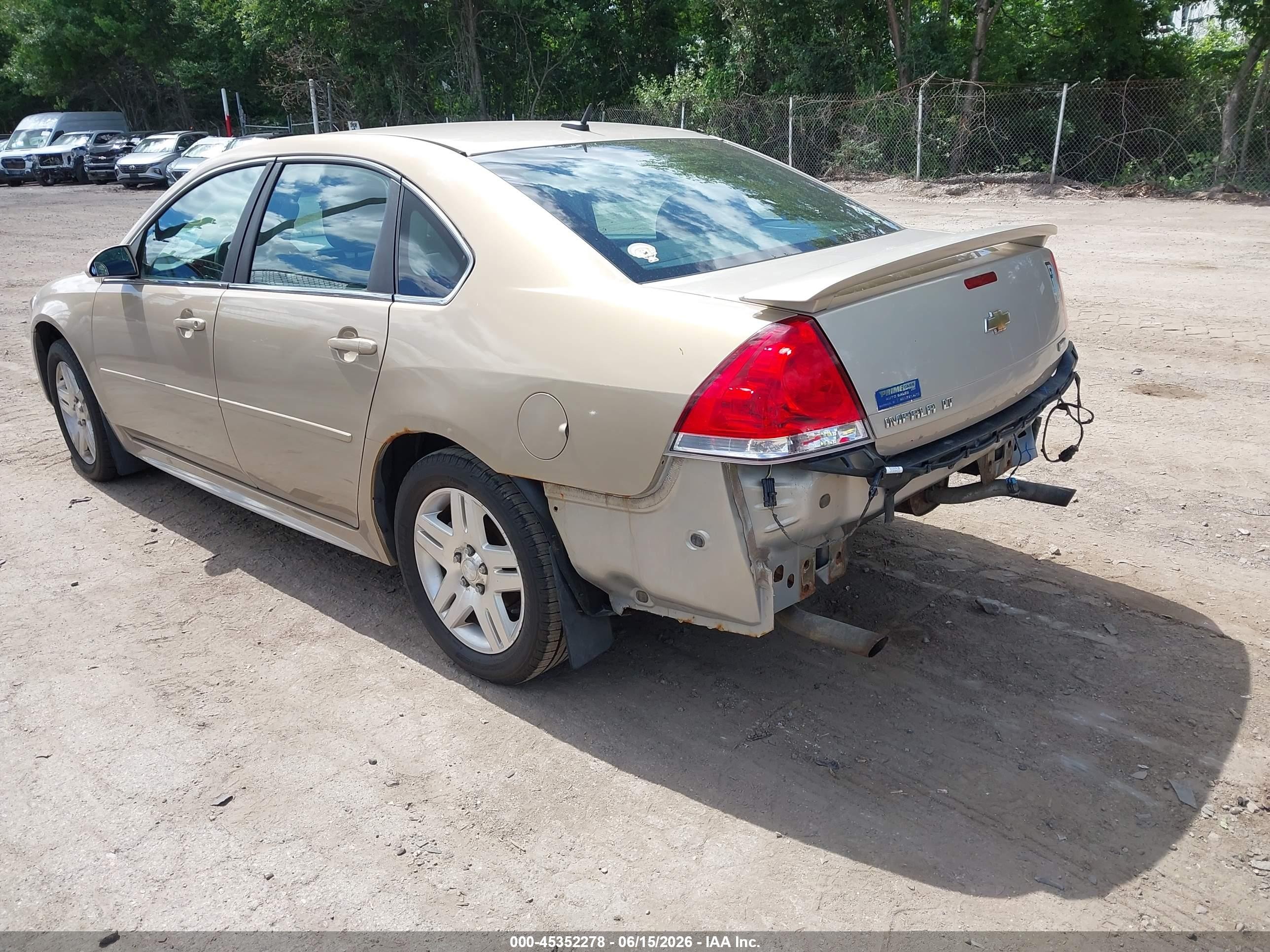 2012 Chevrolet Impala Lt Gold vin: 2G1WG5E30C1222559