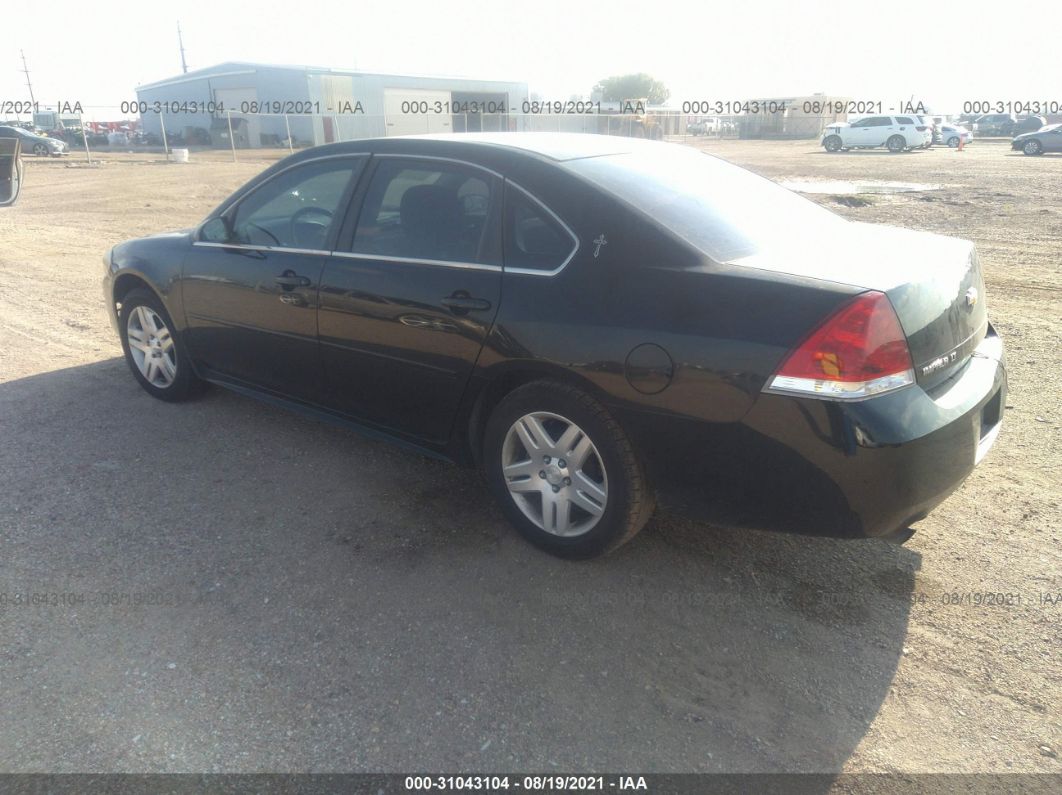 2012 Chevrolet Impala Lt Fleet Black vin: 2G1WG5E30C1234677