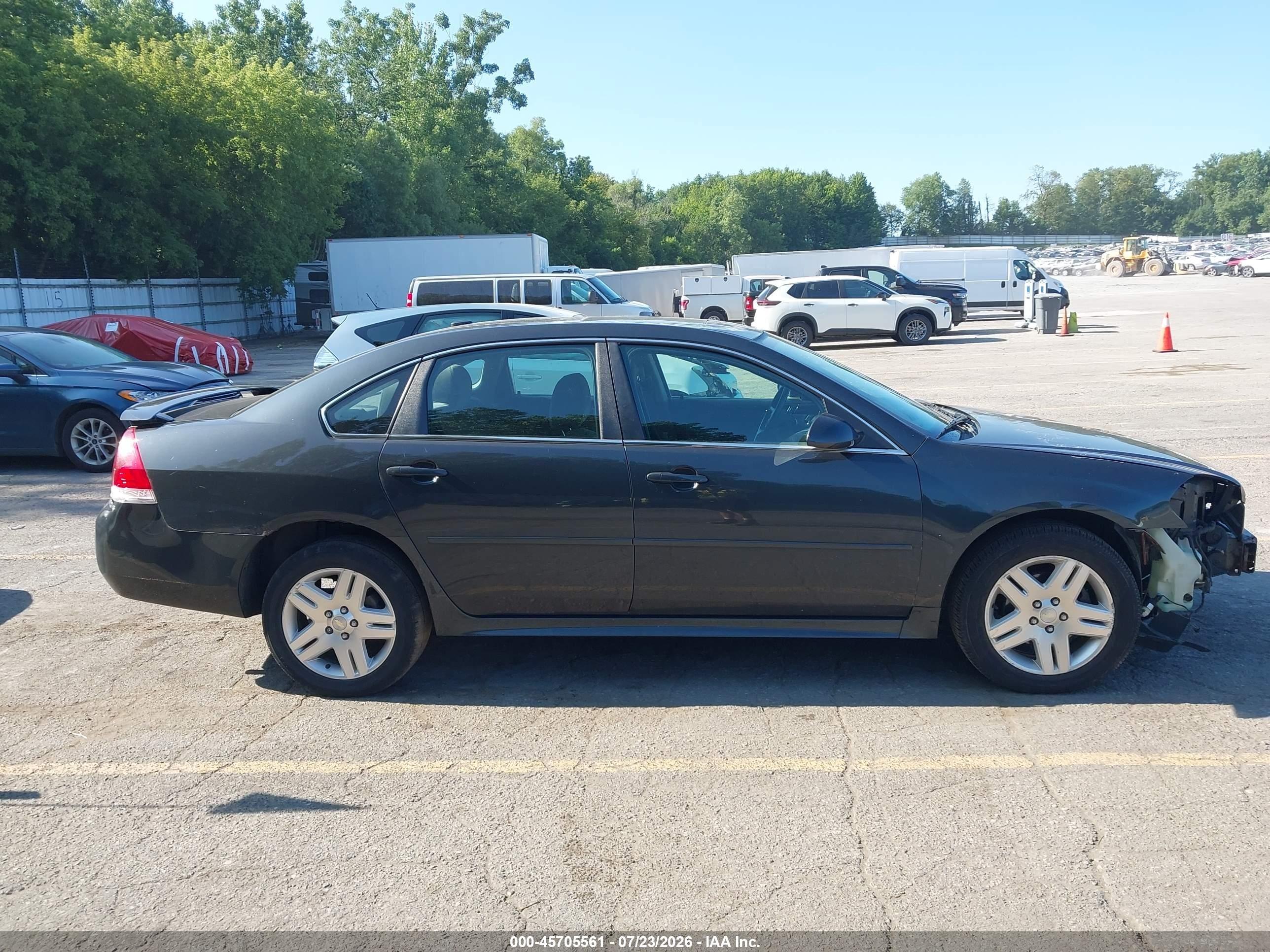 2013 Chevrolet Impala Lt Gray vin: 2G1WG5E30D1160713