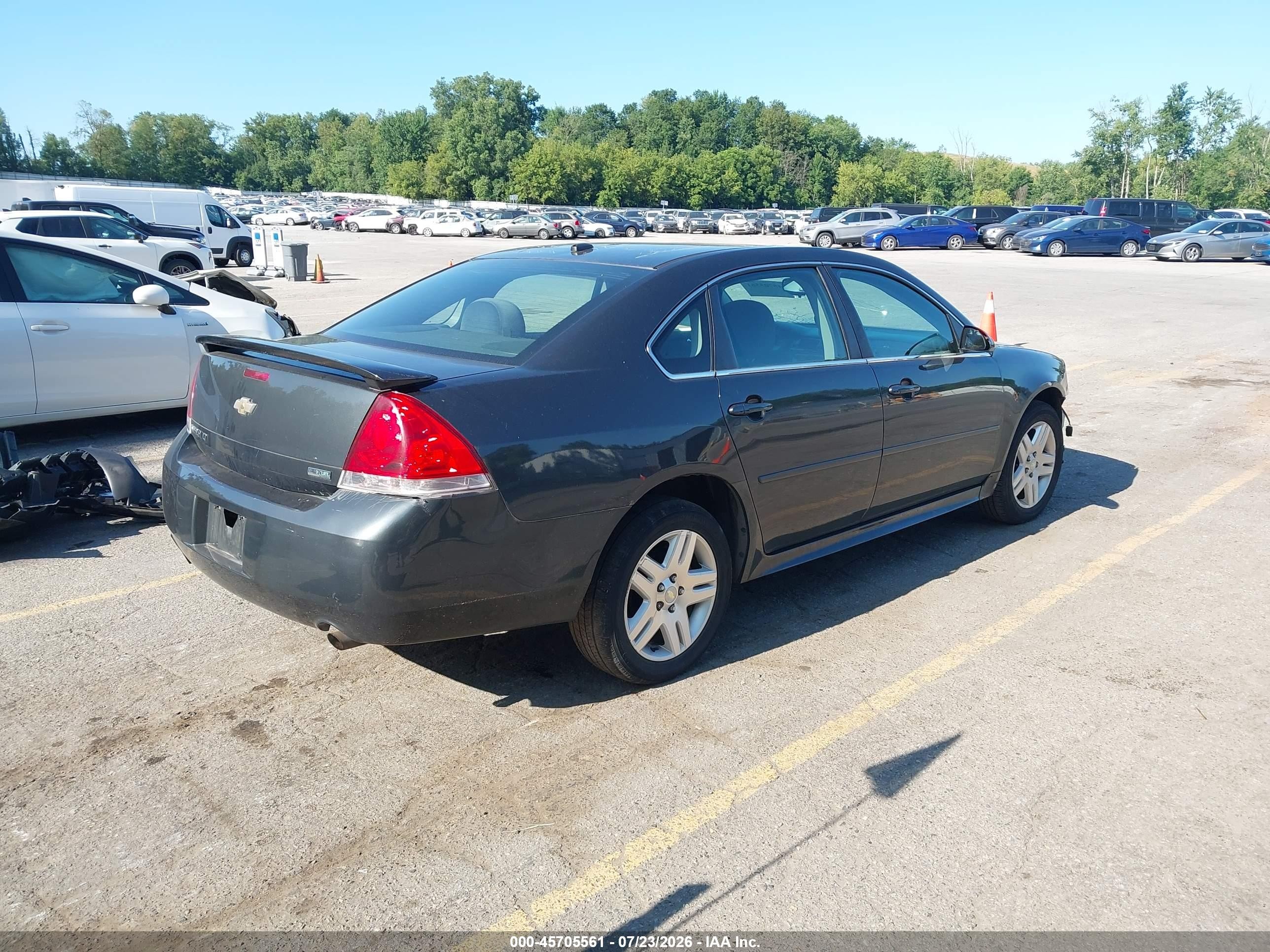 2013 Chevrolet Impala Lt Gray vin: 2G1WG5E30D1160713