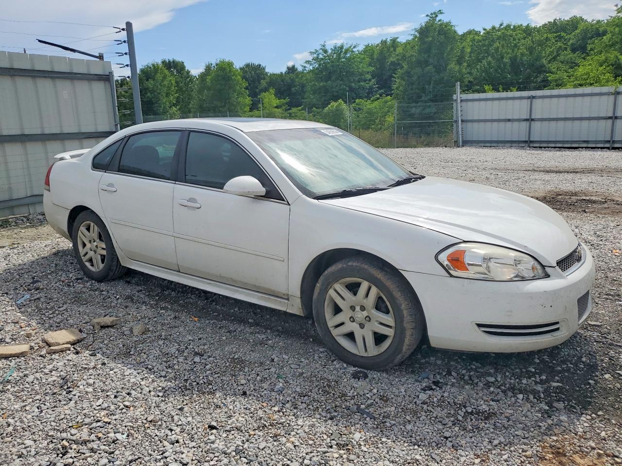 2012 Chevrolet Impala Lt White vin: 2G1WG5E31C1134944