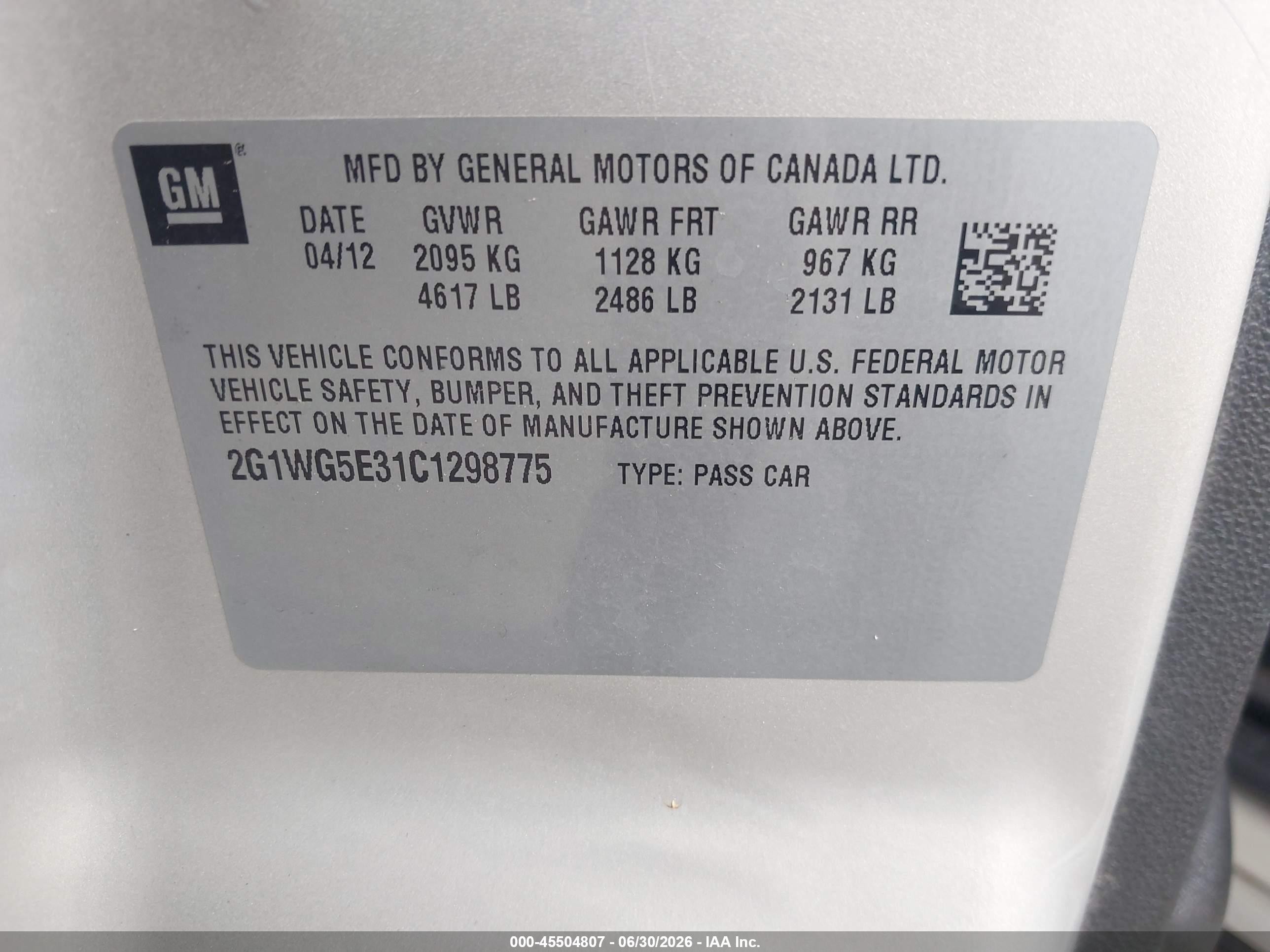 2012 Chevrolet Impala Lt Gold vin: 2G1WG5E31C1298775