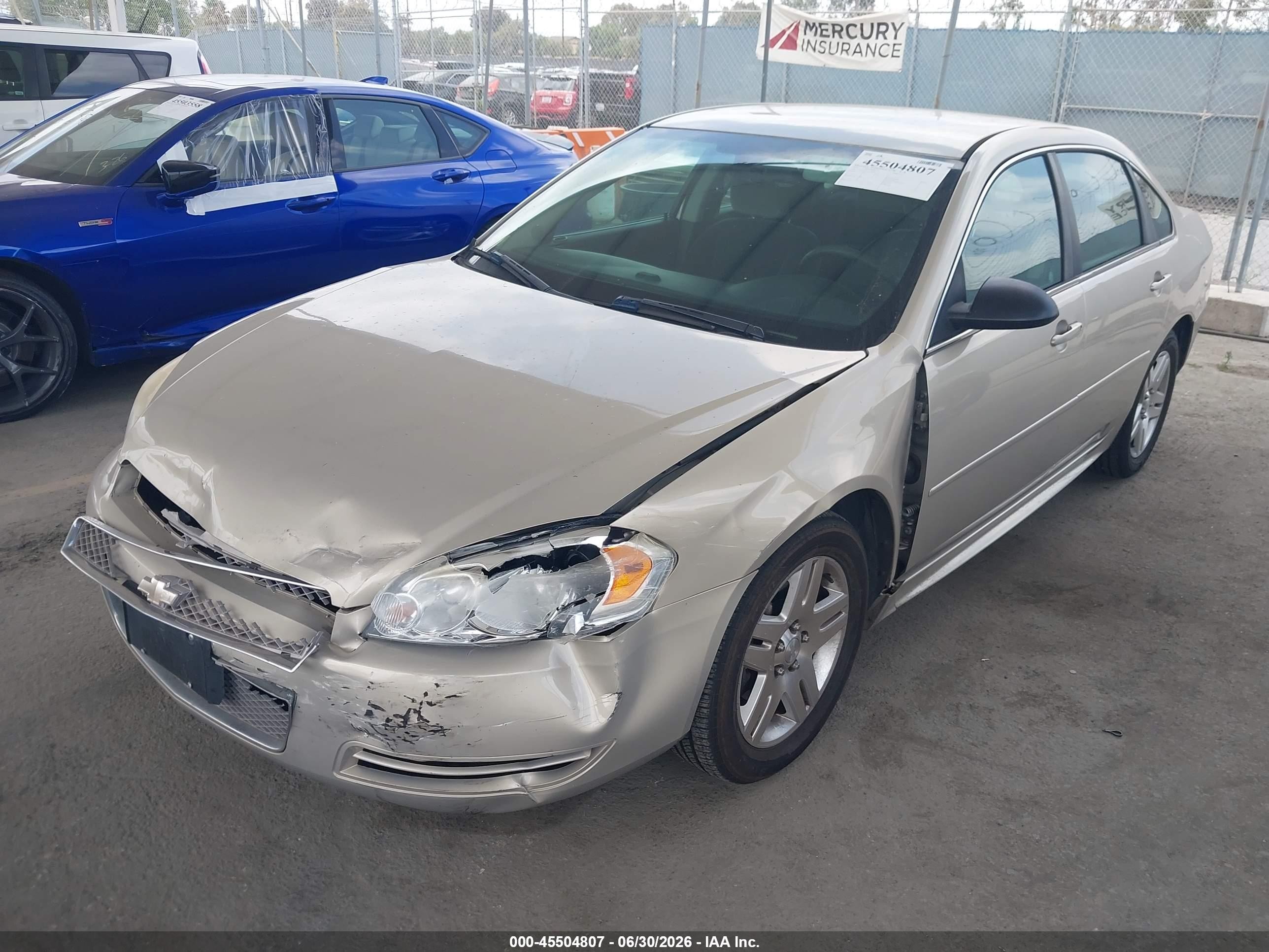 2012 Chevrolet Impala Lt Gold vin: 2G1WG5E31C1298775