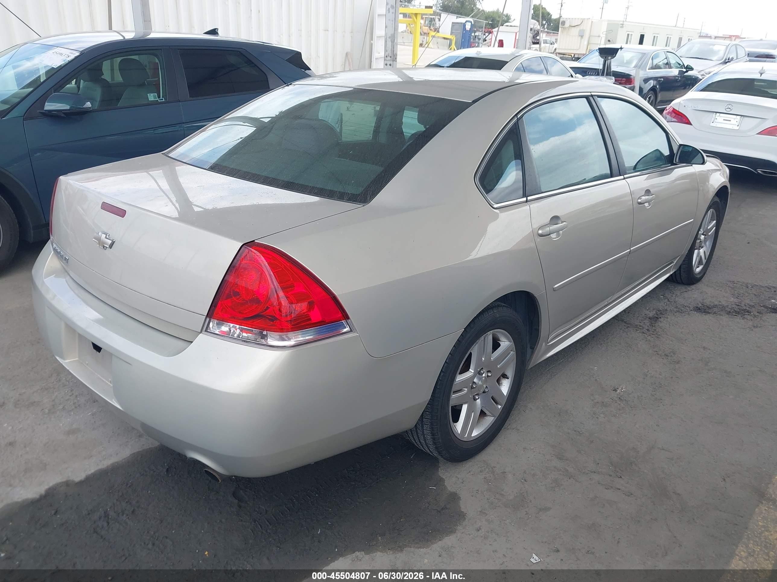 2012 Chevrolet Impala Lt Gold vin: 2G1WG5E31C1298775
