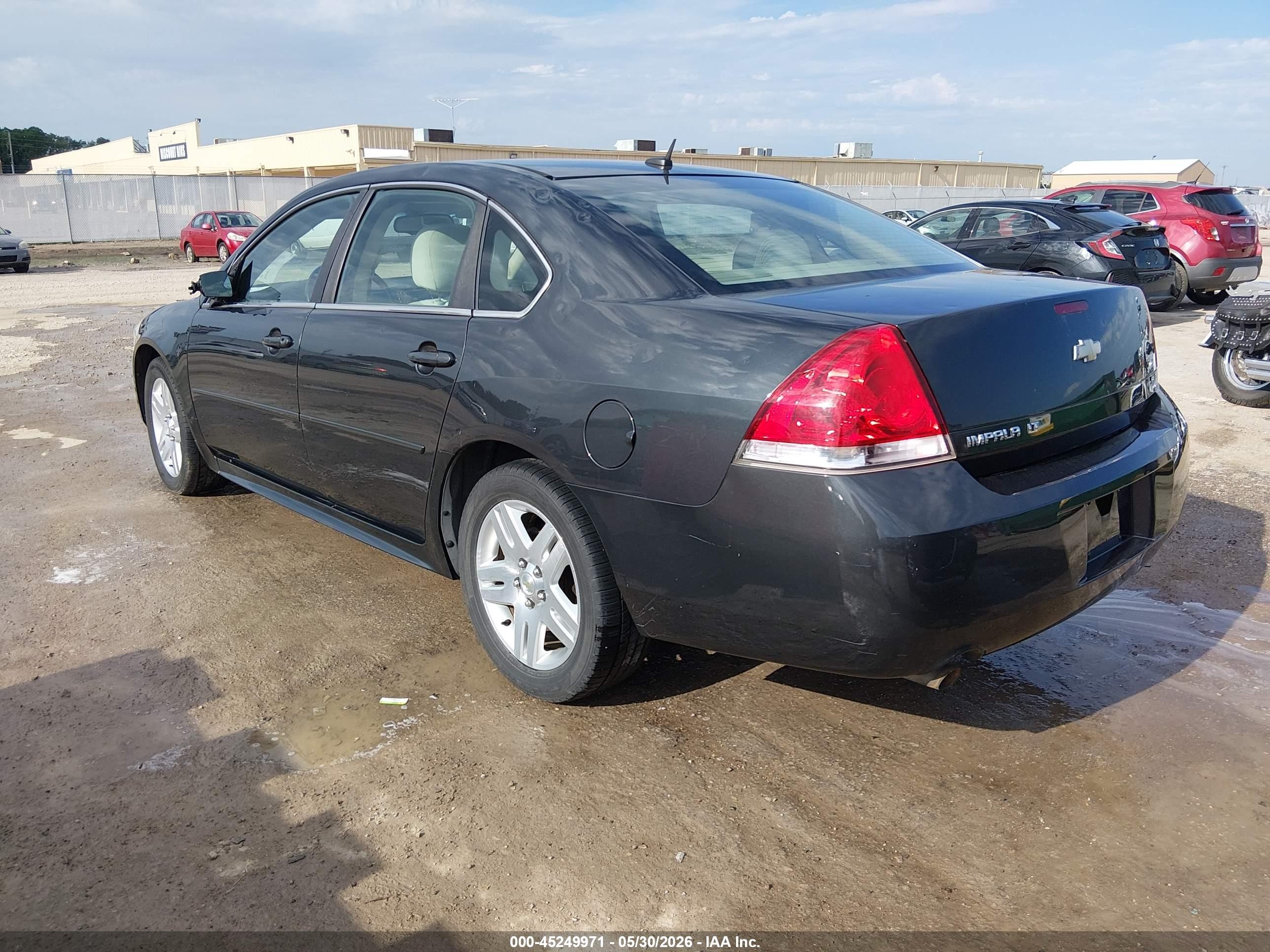 2012 Chevrolet Impala Lt Black vin: 2G1WG5E31C1315185