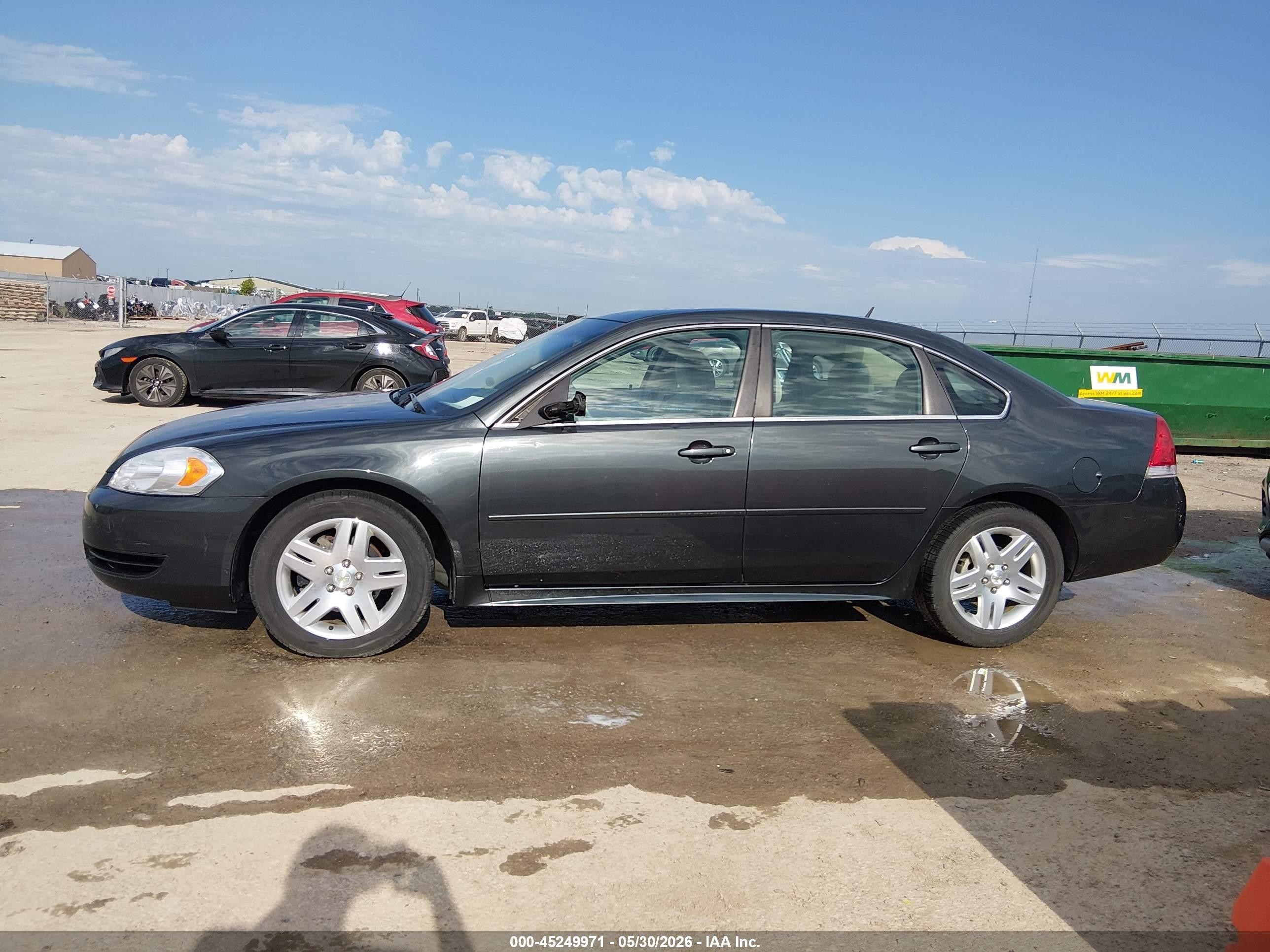 2012 Chevrolet Impala Lt Black vin: 2G1WG5E31C1315185
