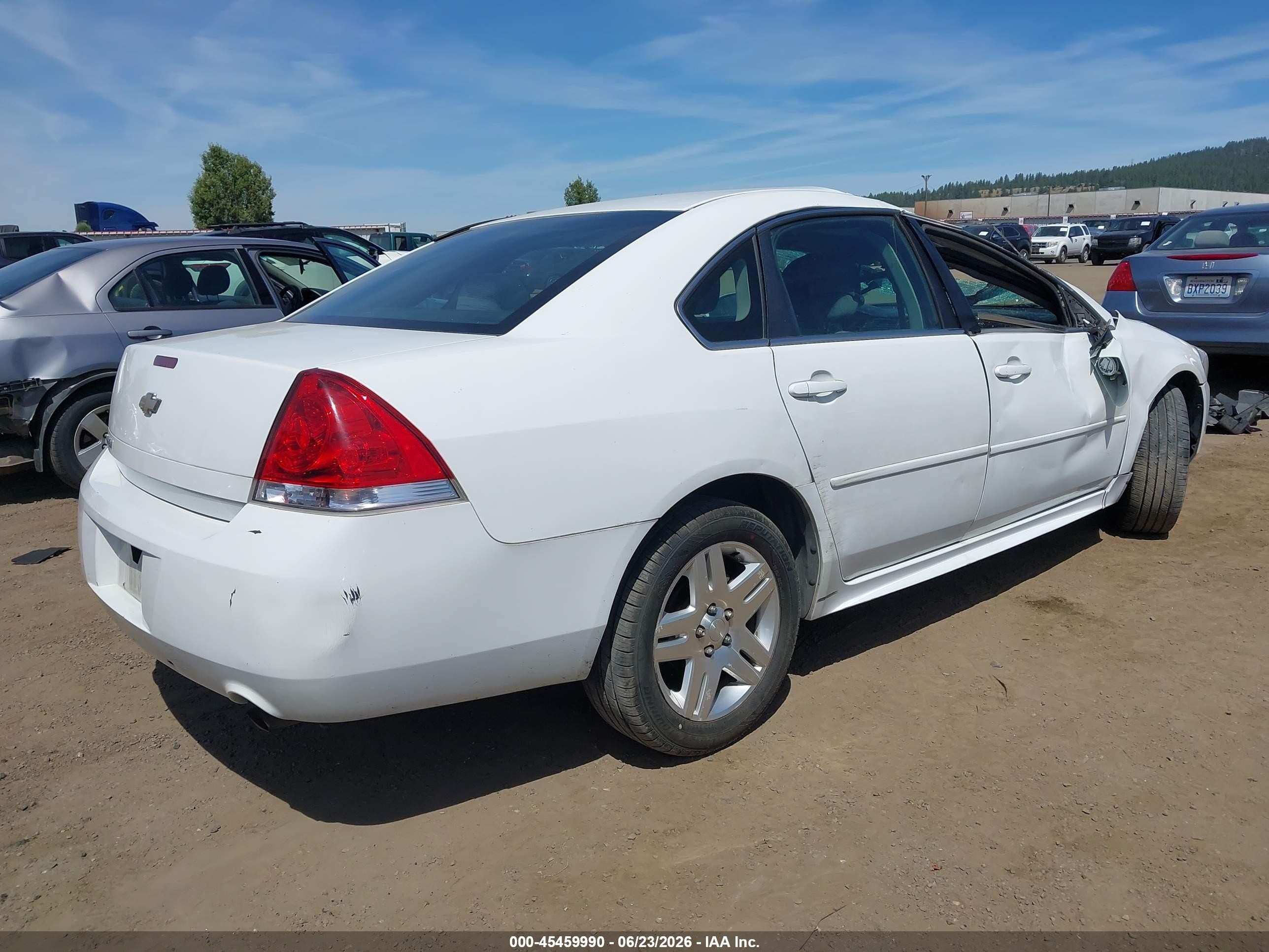 2012 Chevrolet Impala Lt White vin: 2G1WG5E31C1316238