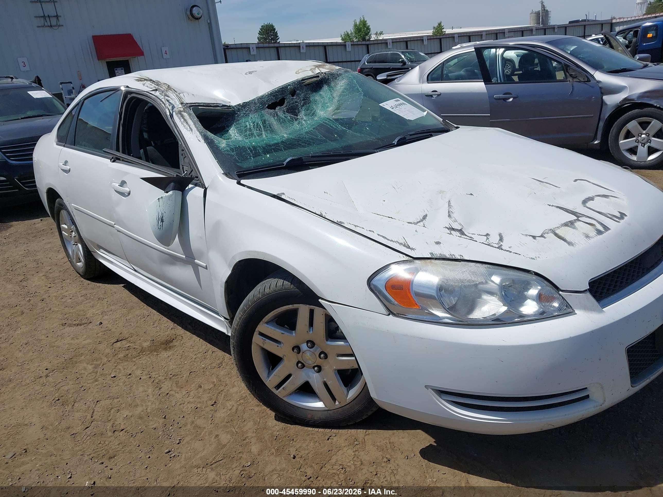 2012 Chevrolet Impala Lt White vin: 2G1WG5E31C1316238