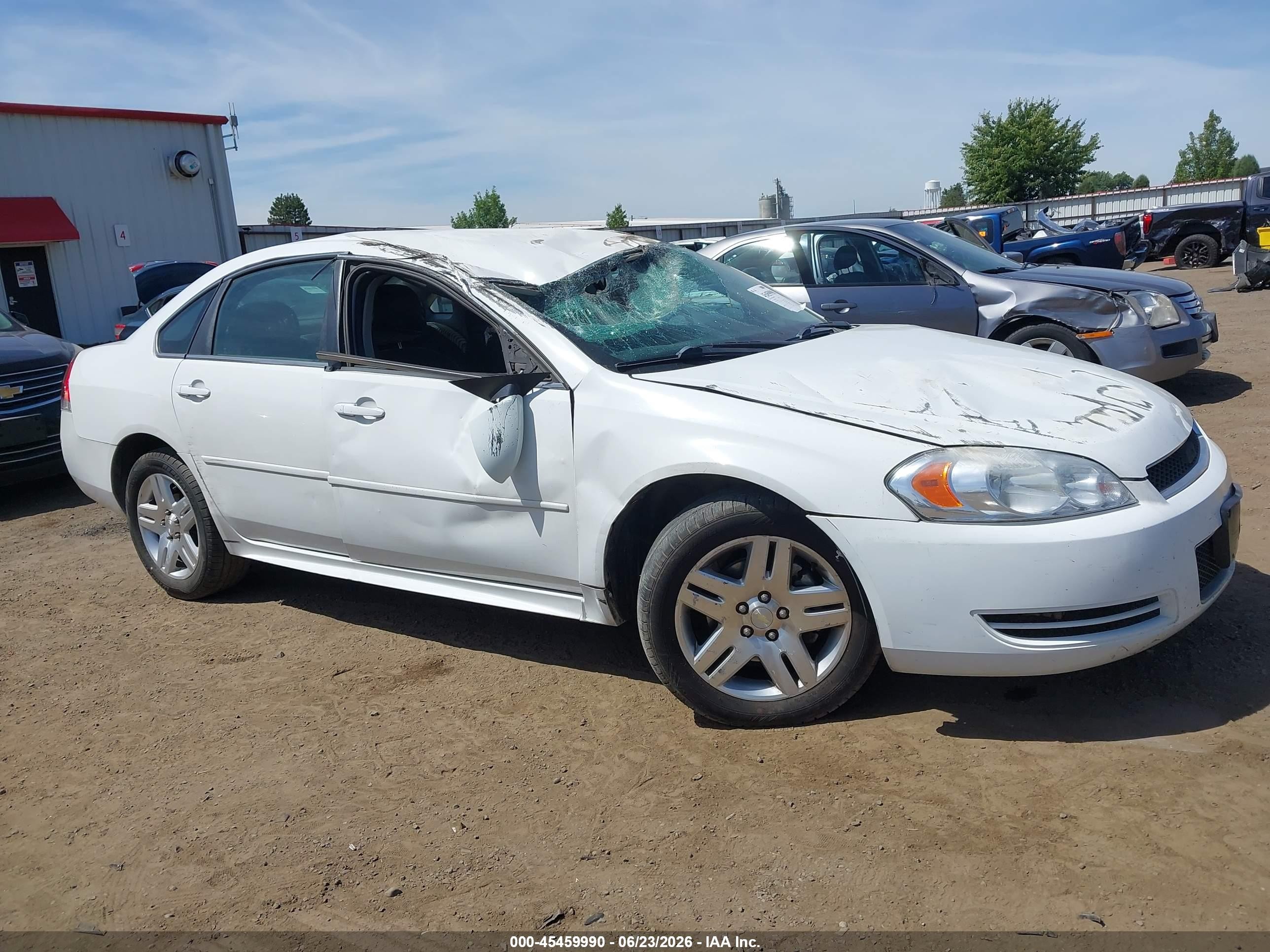 2012 Chevrolet Impala Lt White vin: 2G1WG5E31C1316238
