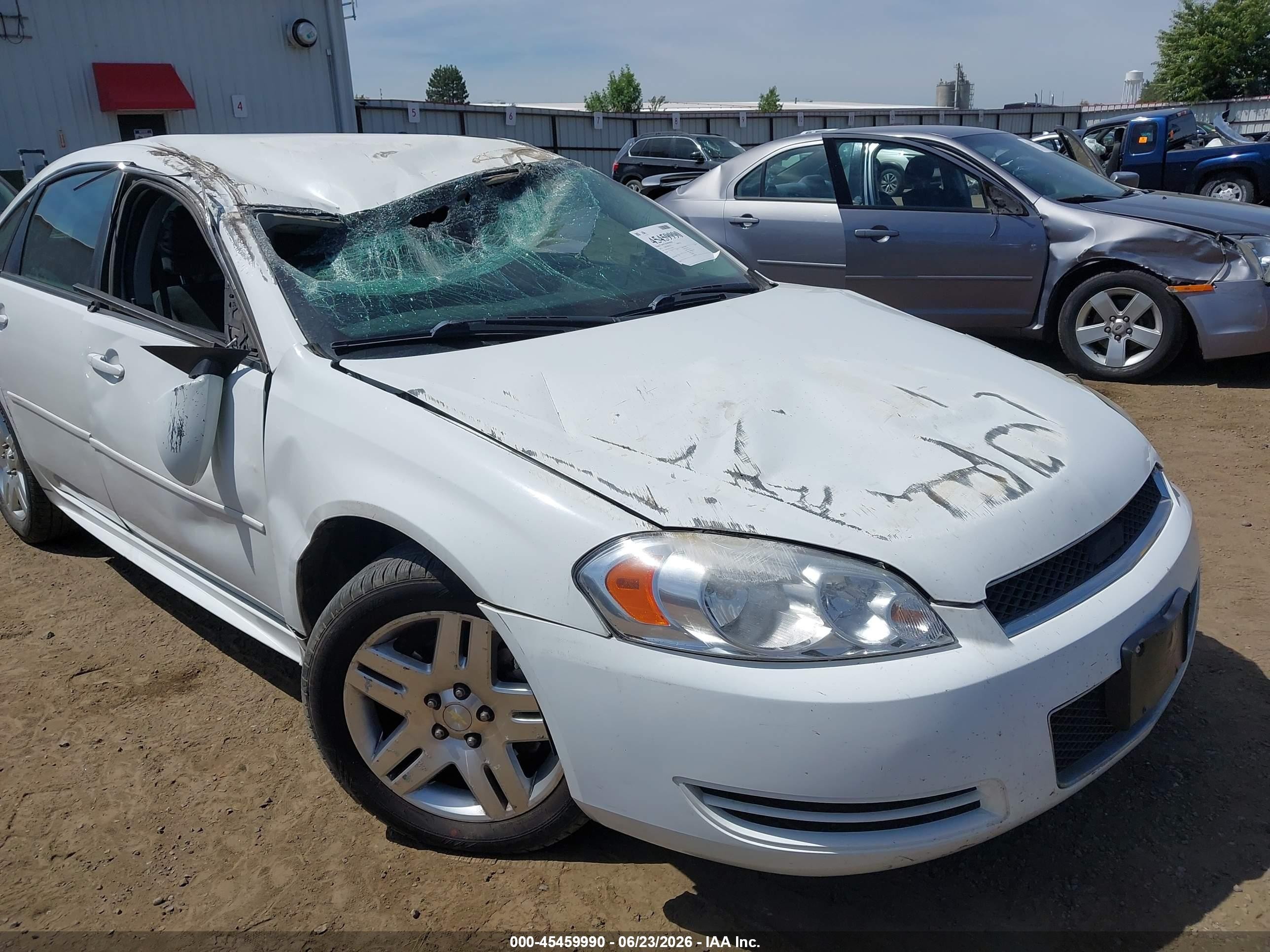 2012 Chevrolet Impala Lt White vin: 2G1WG5E31C1316238