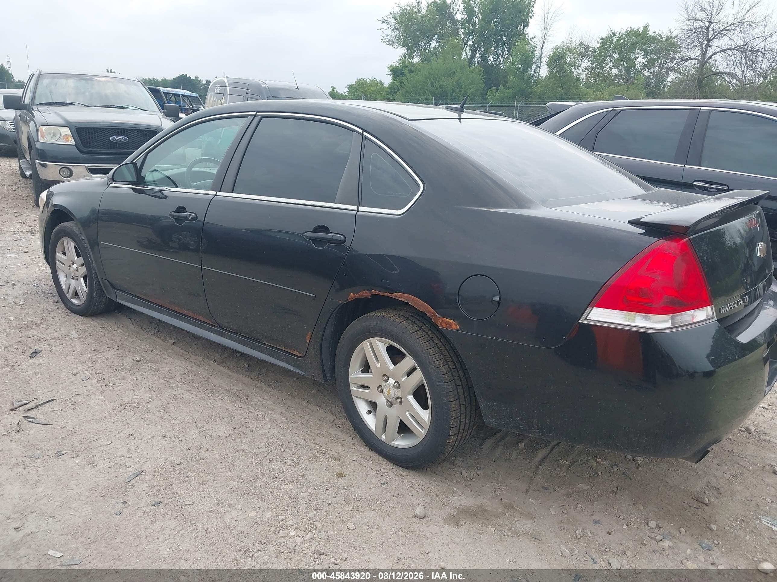 2012 Chevrolet Impala Lt Black vin: 2G1WG5E32C1131437
