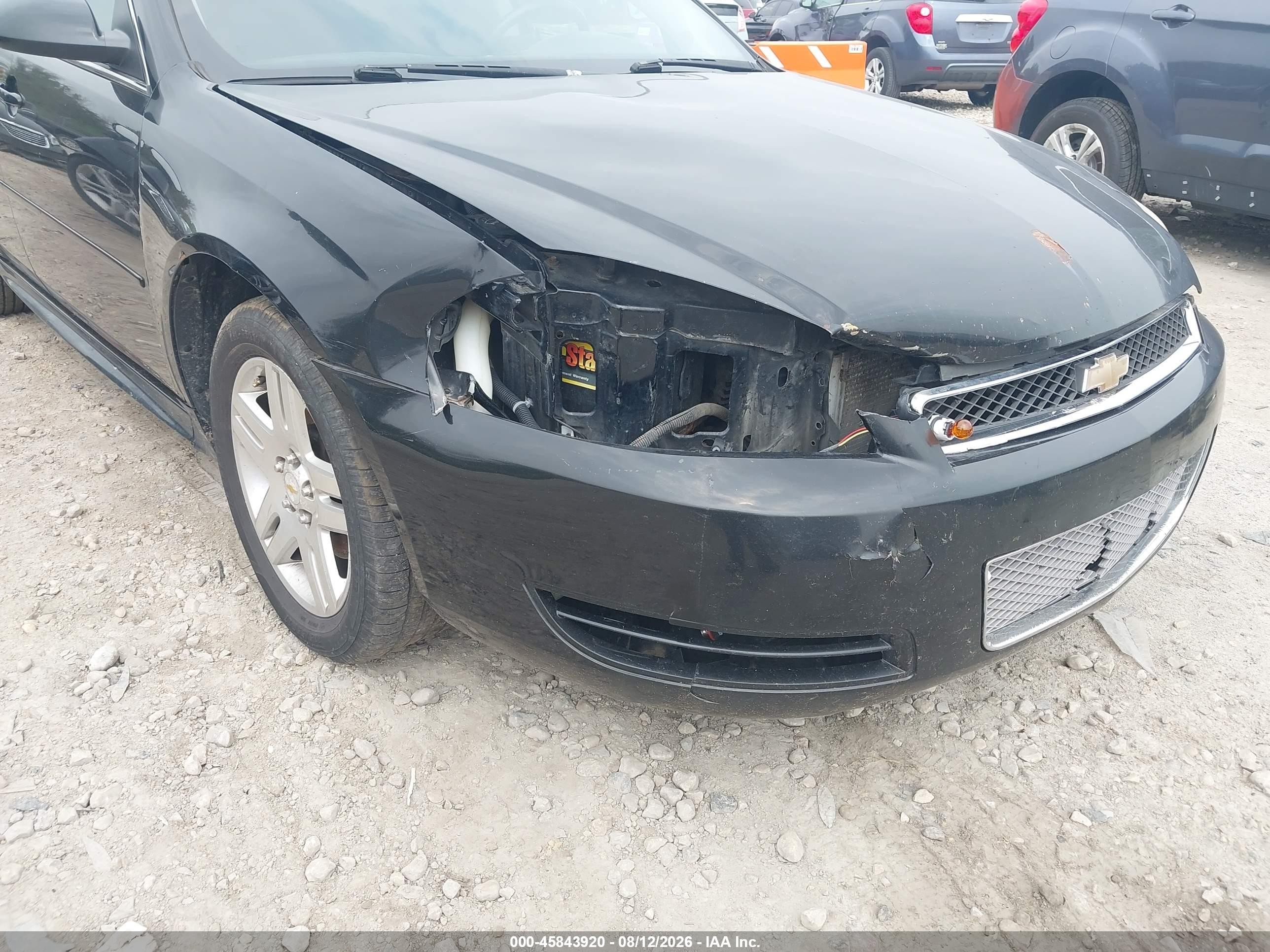 2012 Chevrolet Impala Lt Black vin: 2G1WG5E32C1131437