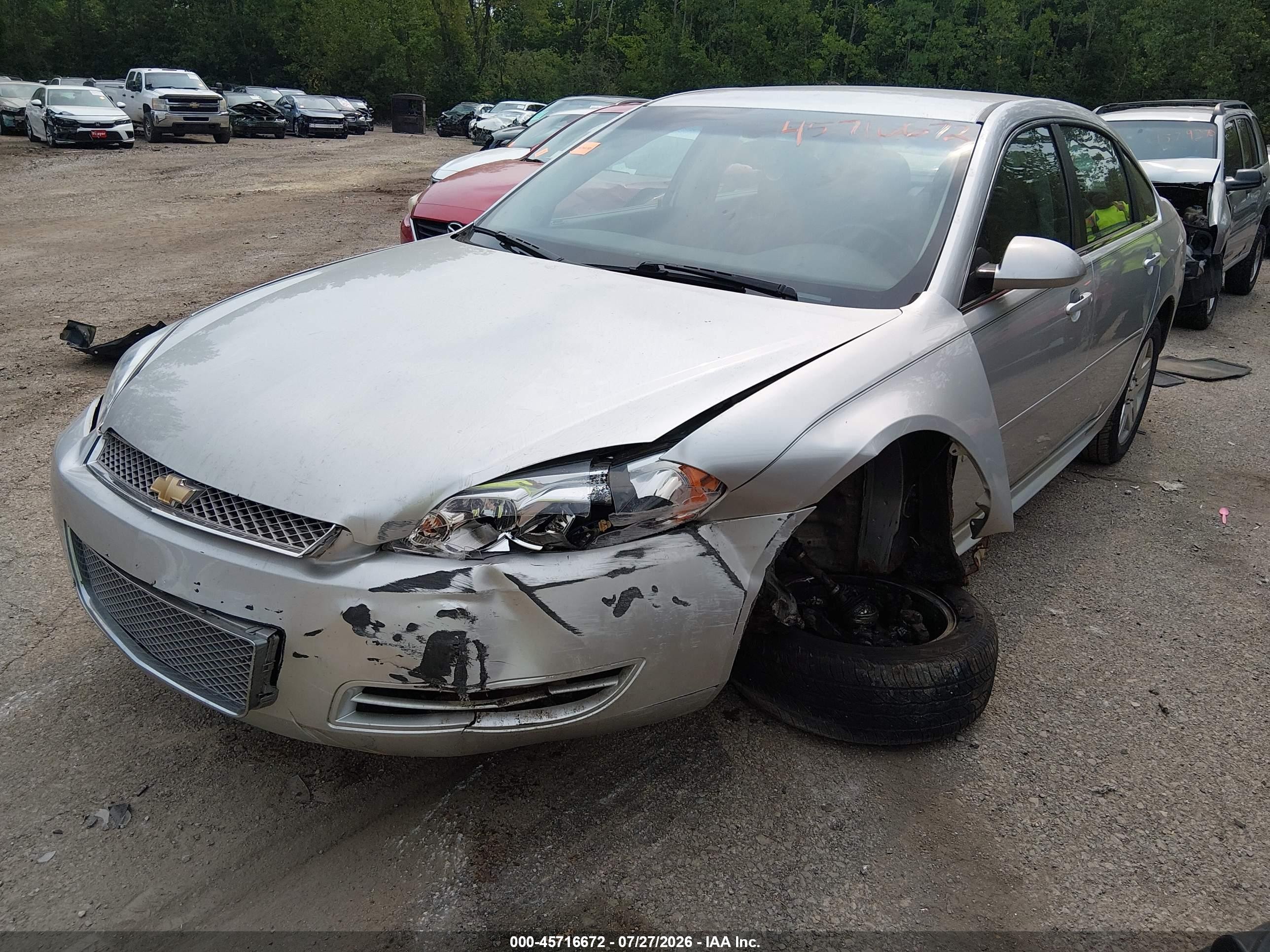 2013 Chevrolet Impala Lt Silver vin: 2G1WG5E32D1131682