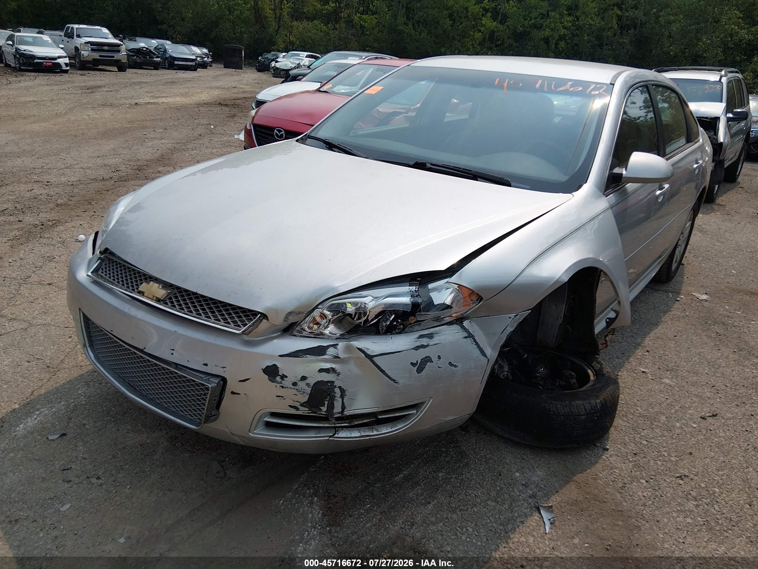 2013 Chevrolet Impala Lt Silver vin: 2G1WG5E32D1131682