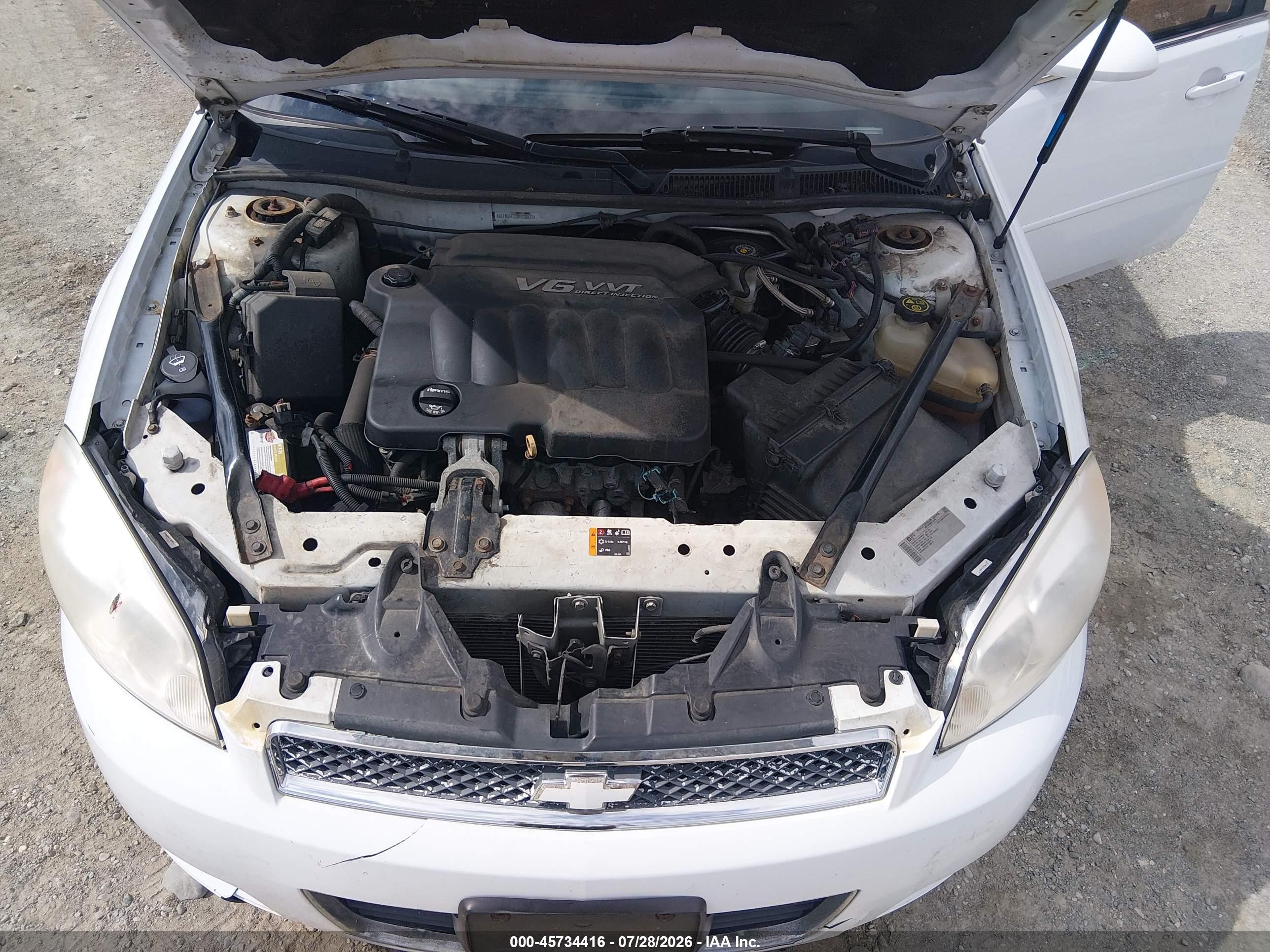2013 Chevrolet Impala Lt White vin: 2G1WG5E32D1132833