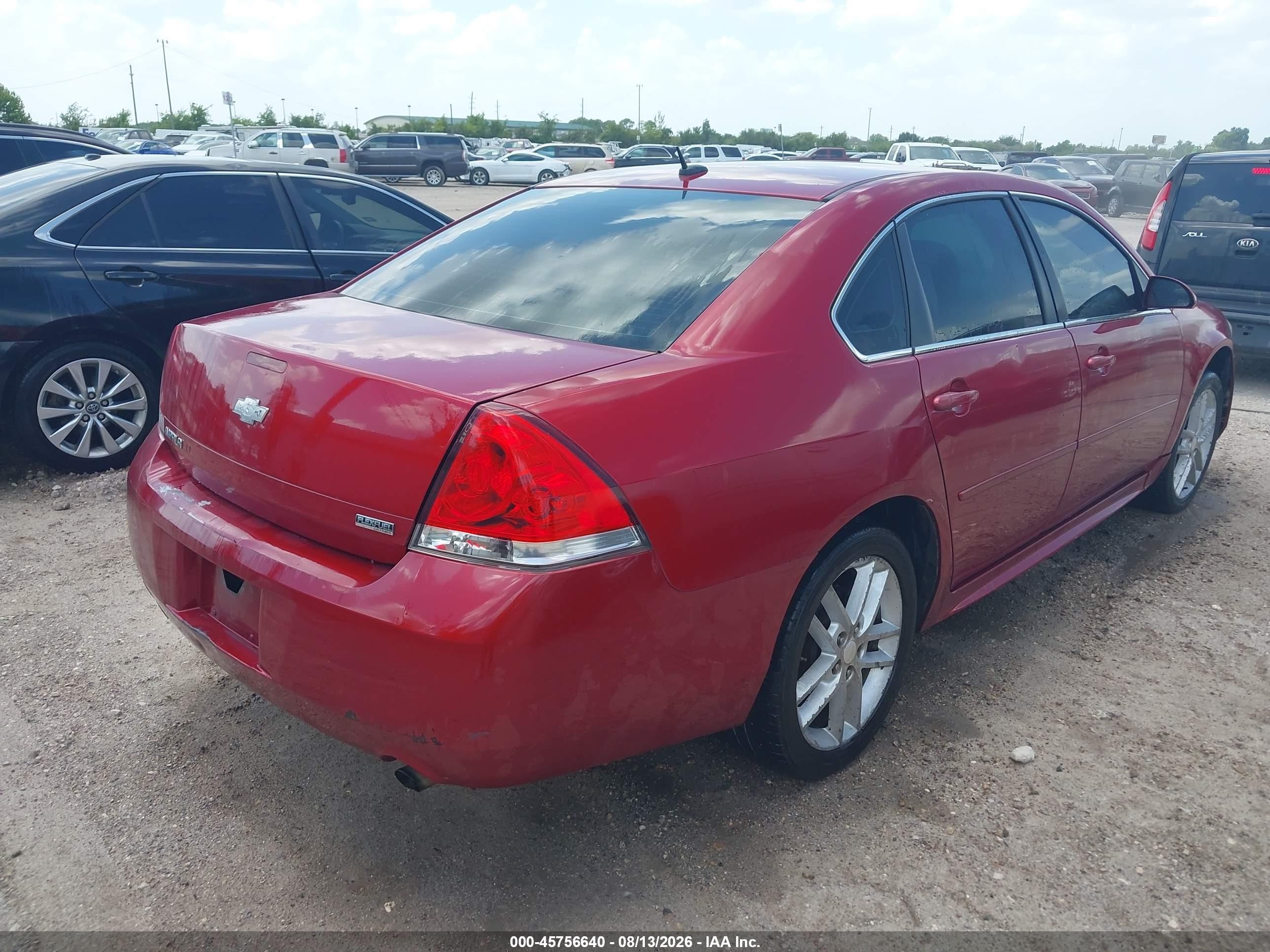 2013 Chevrolet Impala Lt Red vin: 2G1WG5E32D1243754