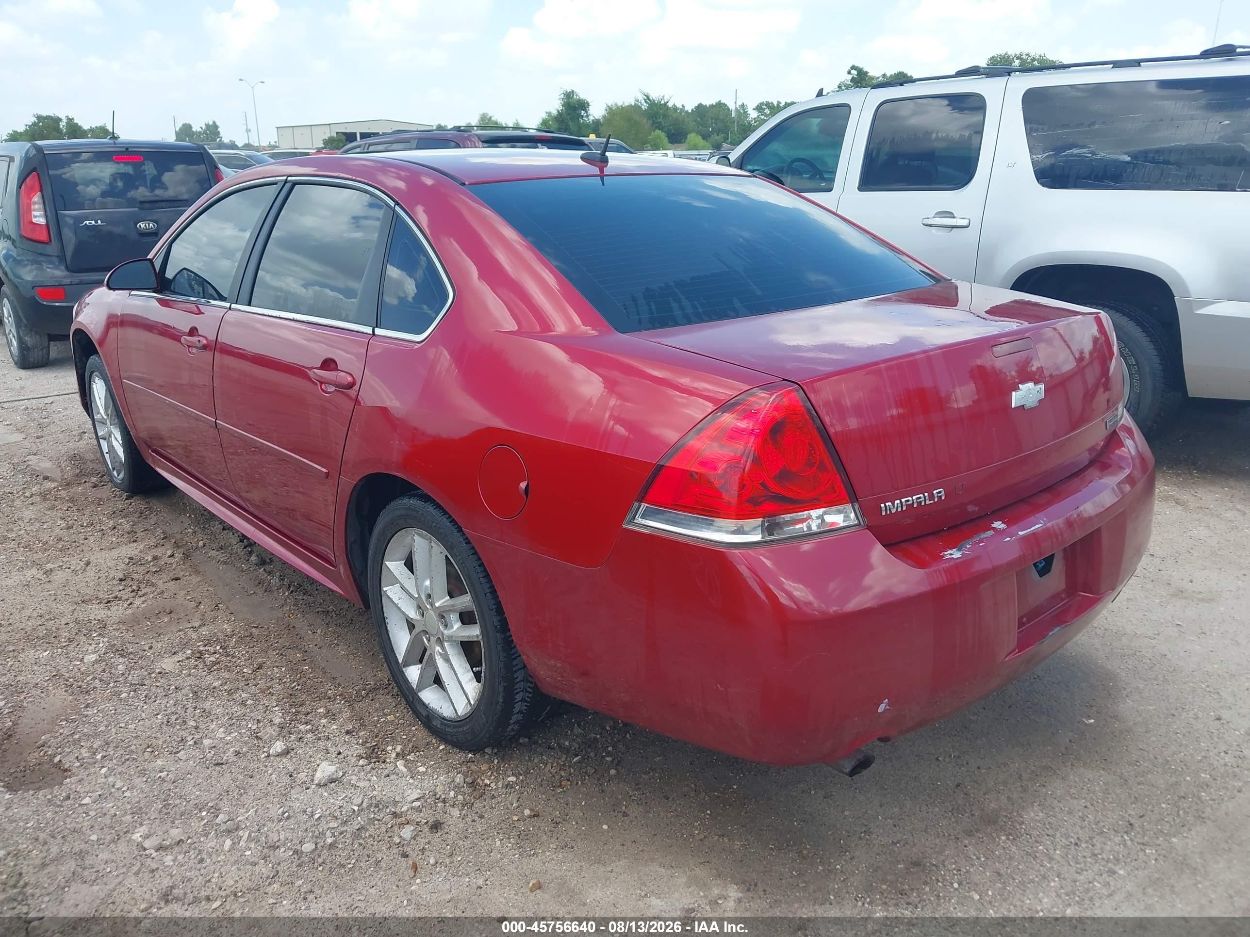 2013 Chevrolet Impala Lt Red vin: 2G1WG5E32D1243754