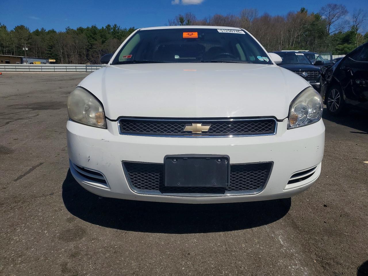 2012 Chevrolet Impala Lt White vin: 2G1WG5E33C1292105