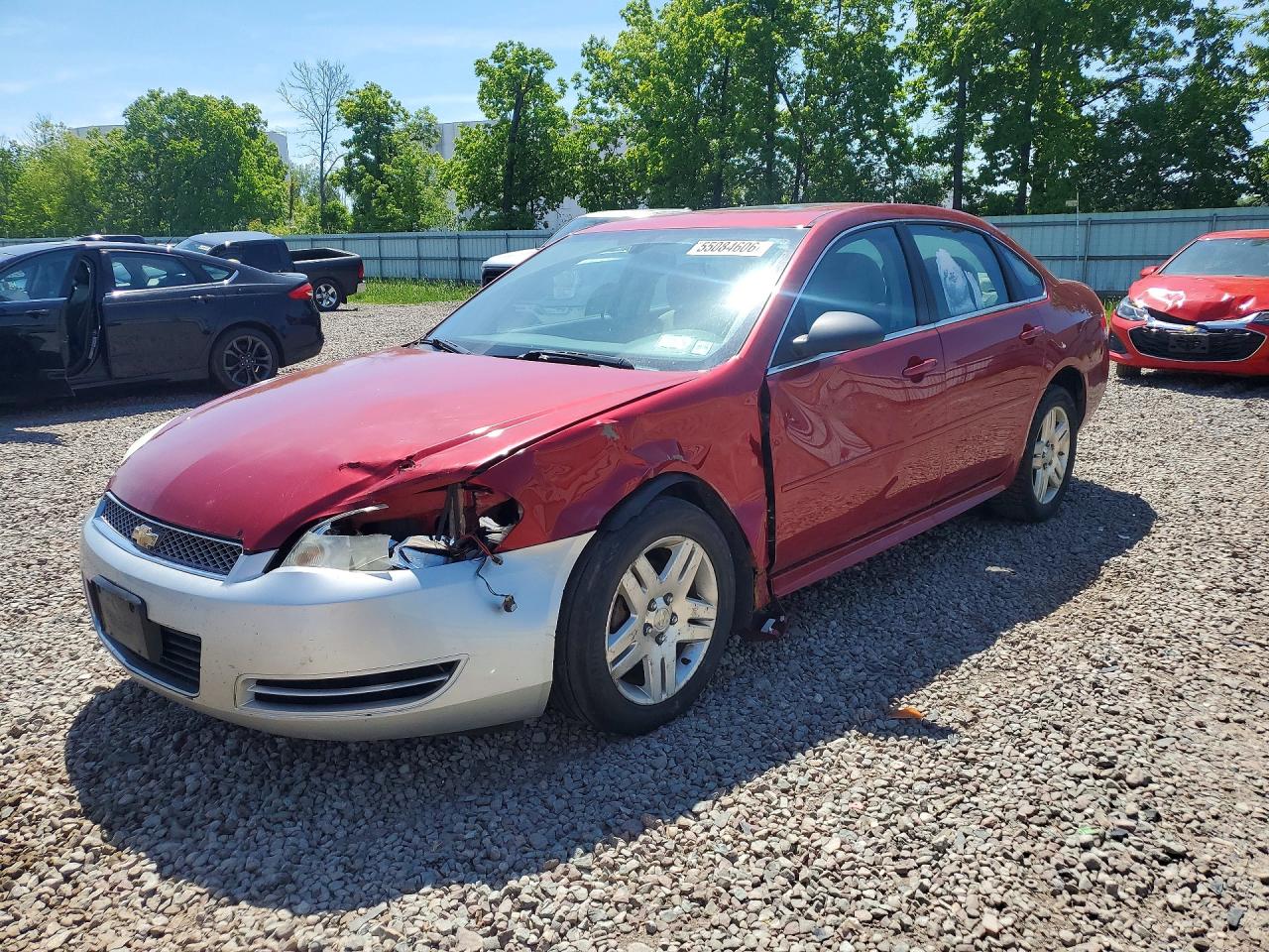 2013 Chevrolet Impala Lt Red vin: 2G1WG5E33D1101414
