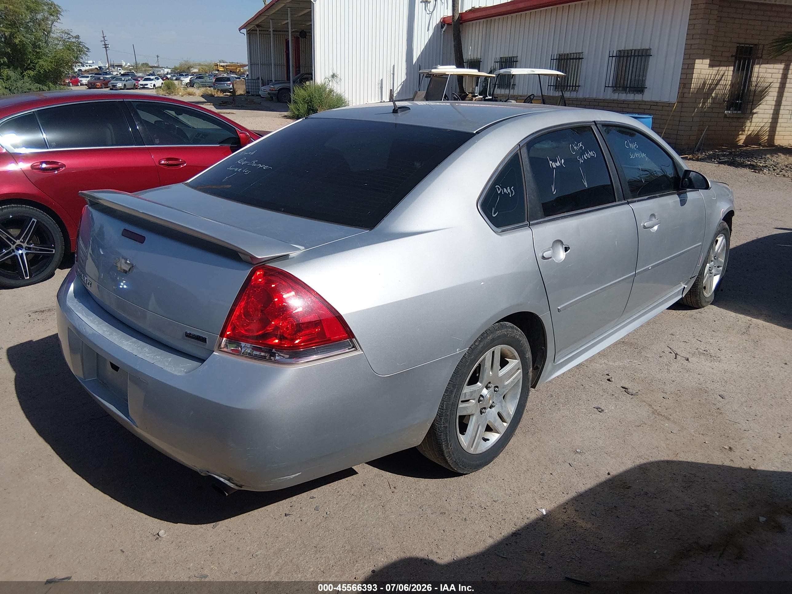 2012 Chevrolet Impala Lt Серебряный vin: 2G1WG5E34C1102795