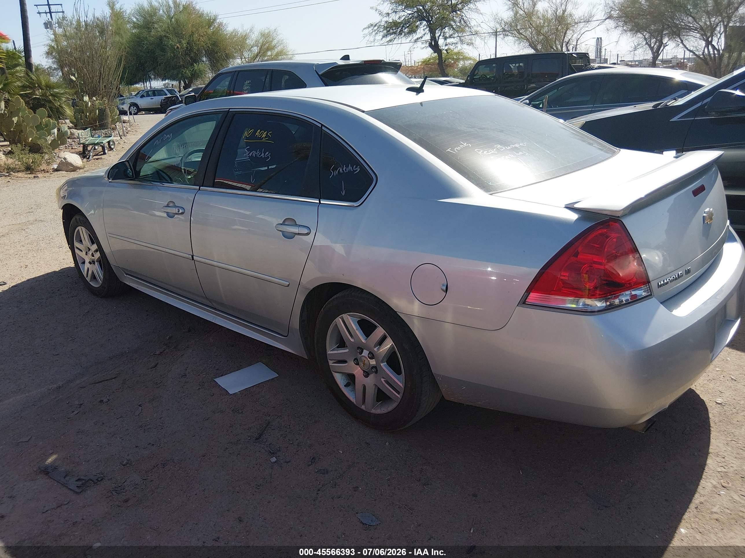 2012 Chevrolet Impala Lt Серебряный vin: 2G1WG5E34C1102795