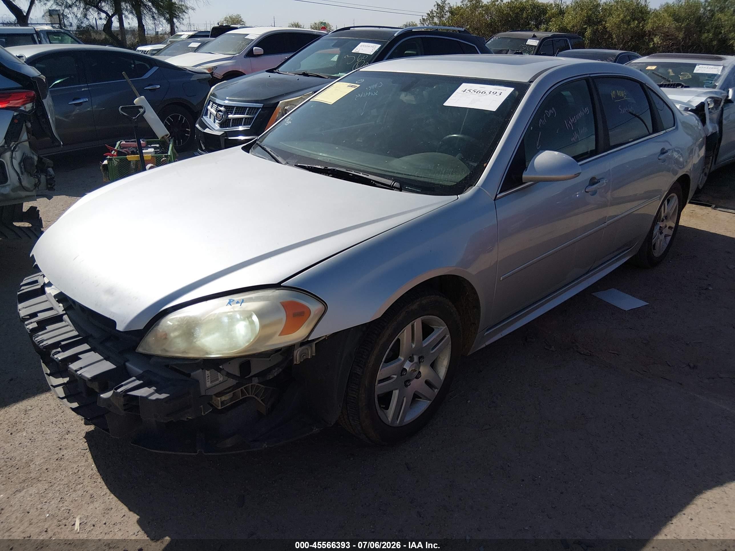 2012 Chevrolet Impala Lt Серебряный vin: 2G1WG5E34C1102795