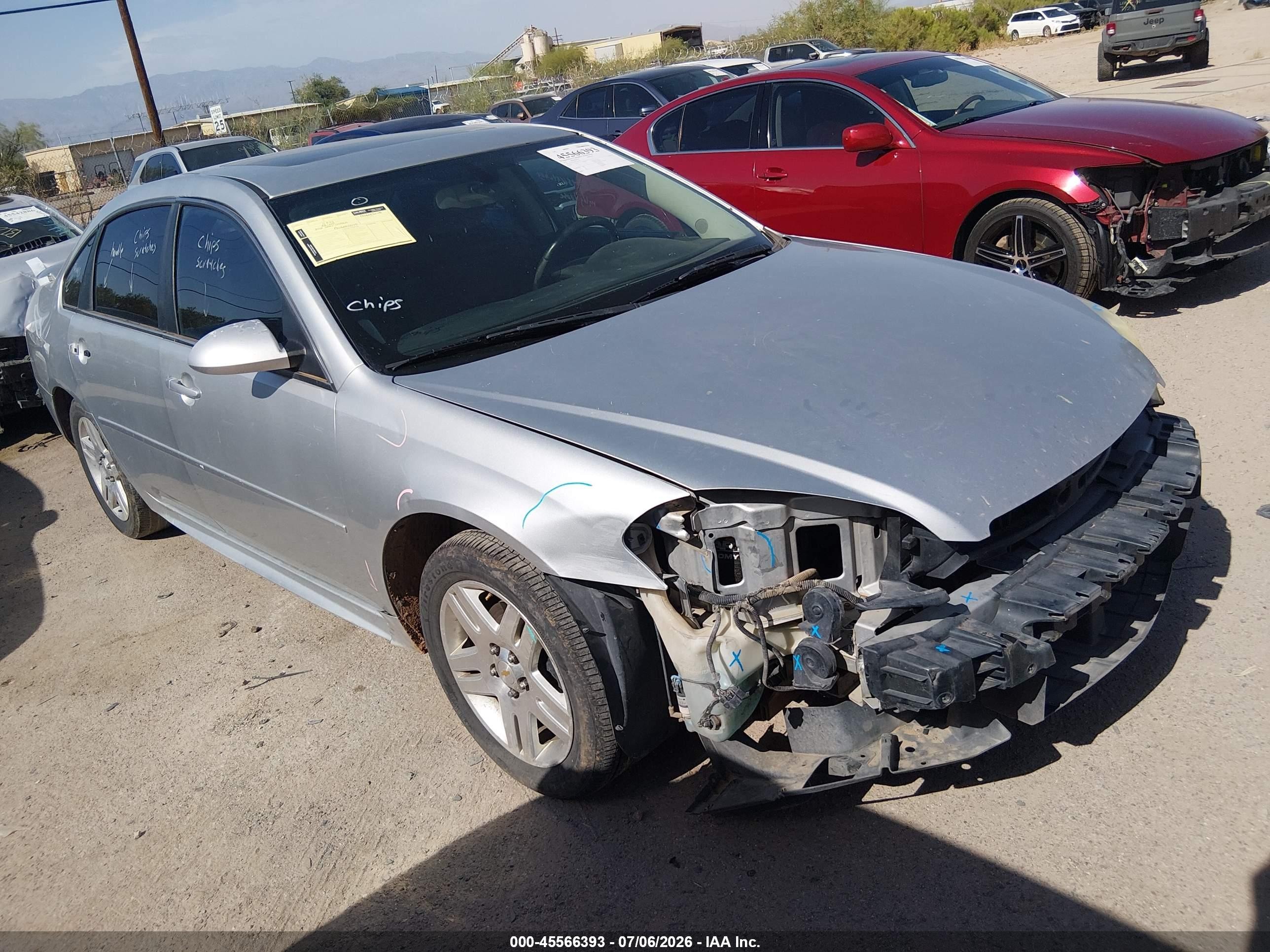 2012 Chevrolet Impala Lt Серебряный vin: 2G1WG5E34C1102795