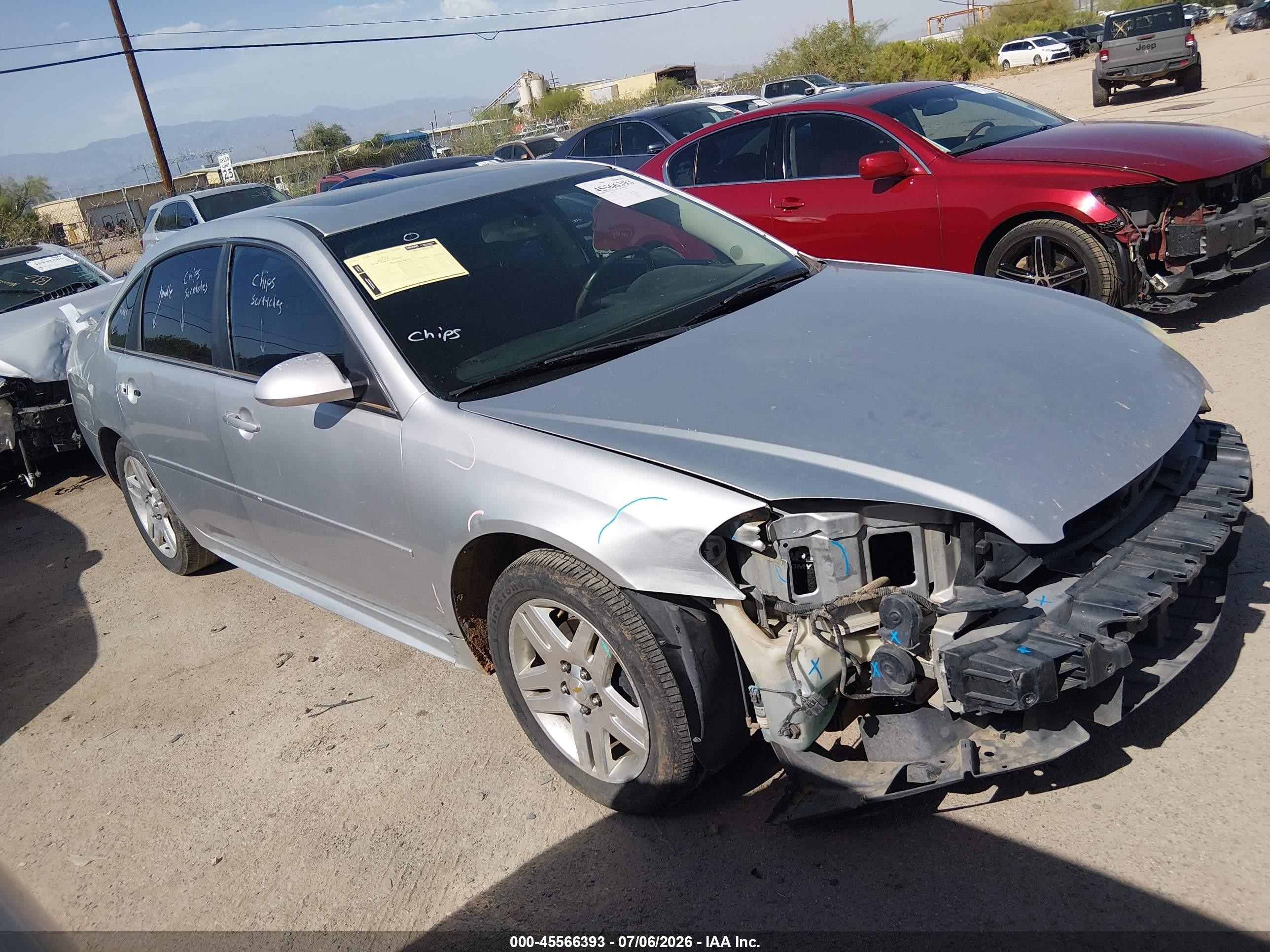 2012 Chevrolet Impala Lt Серебряный vin: 2G1WG5E34C1102795