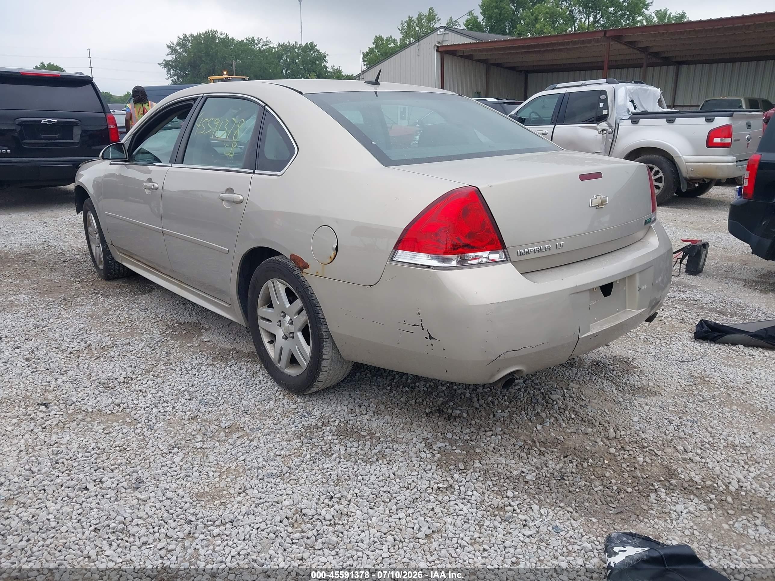 2012 Chevrolet Impala Lt Gold vin: 2G1WG5E34C1200919