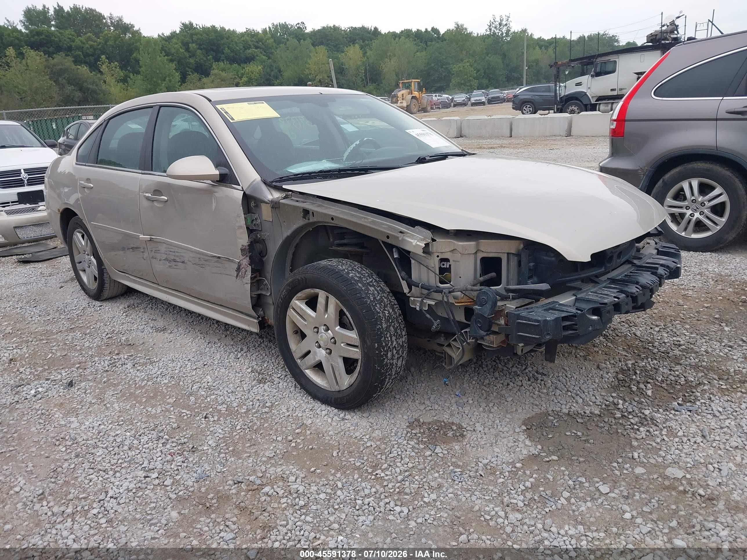 2012 Chevrolet Impala Lt Gold vin: 2G1WG5E34C1200919