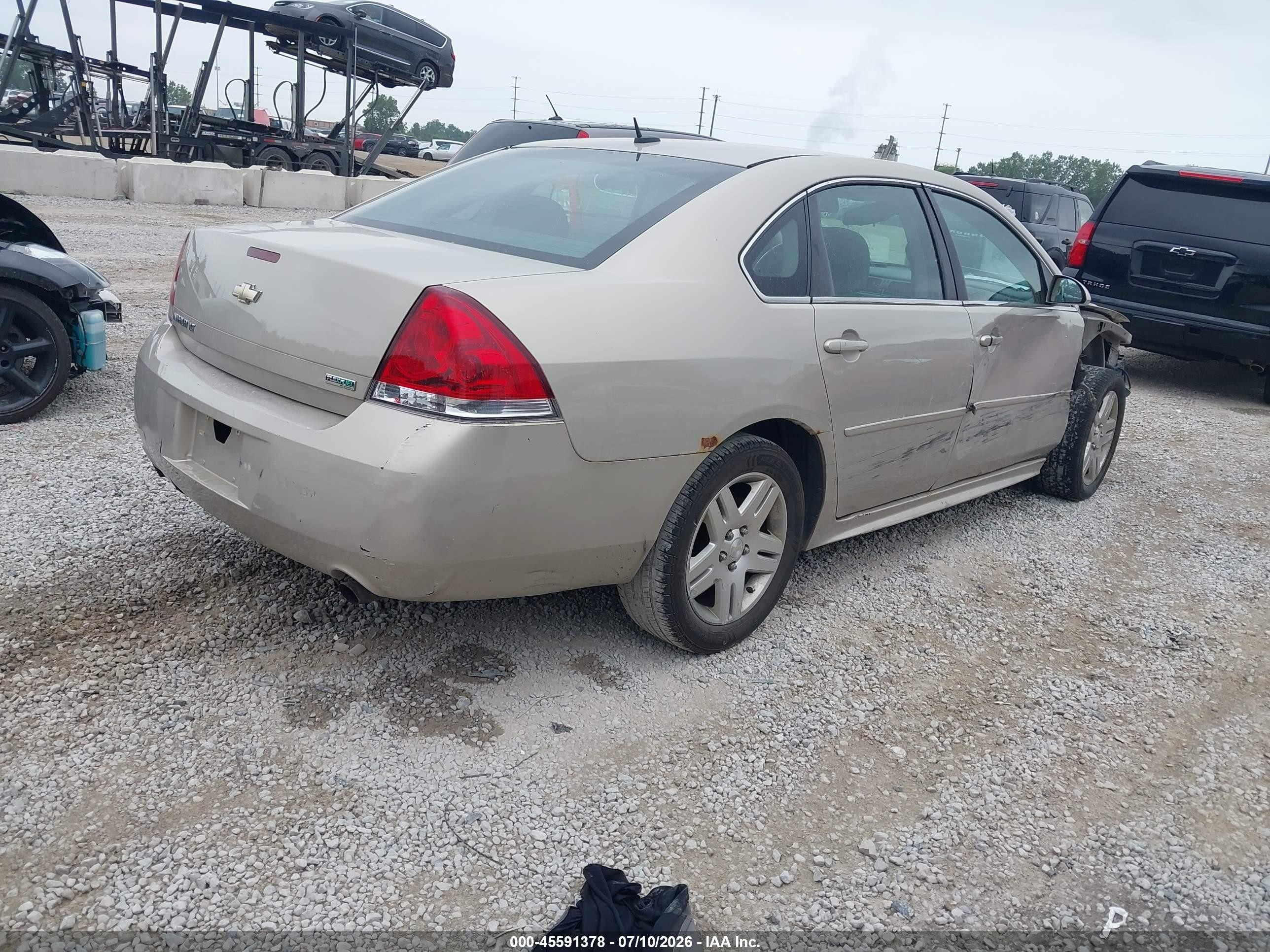 2012 Chevrolet Impala Lt Gold vin: 2G1WG5E34C1200919