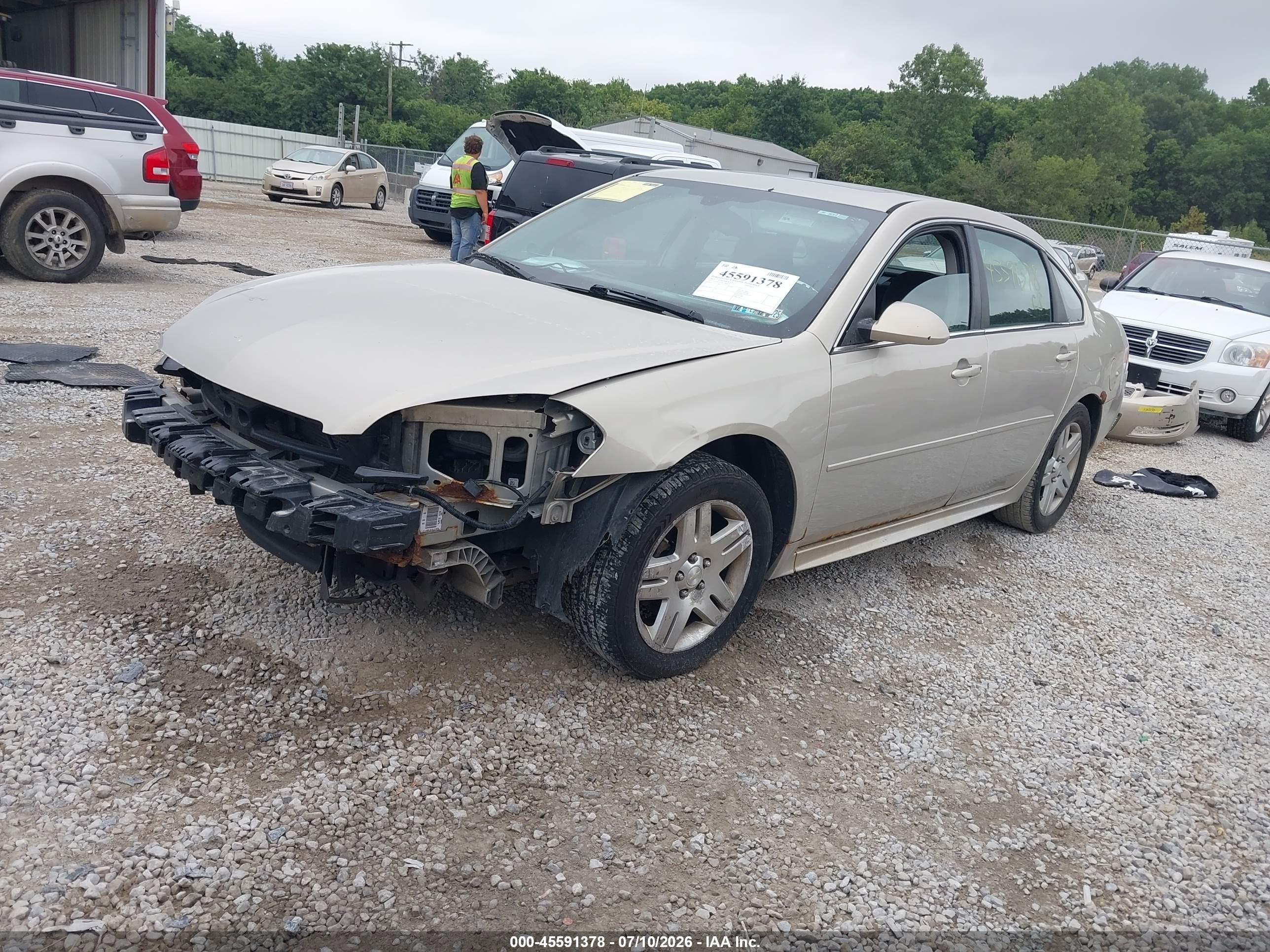 2012 Chevrolet Impala Lt Gold vin: 2G1WG5E34C1200919