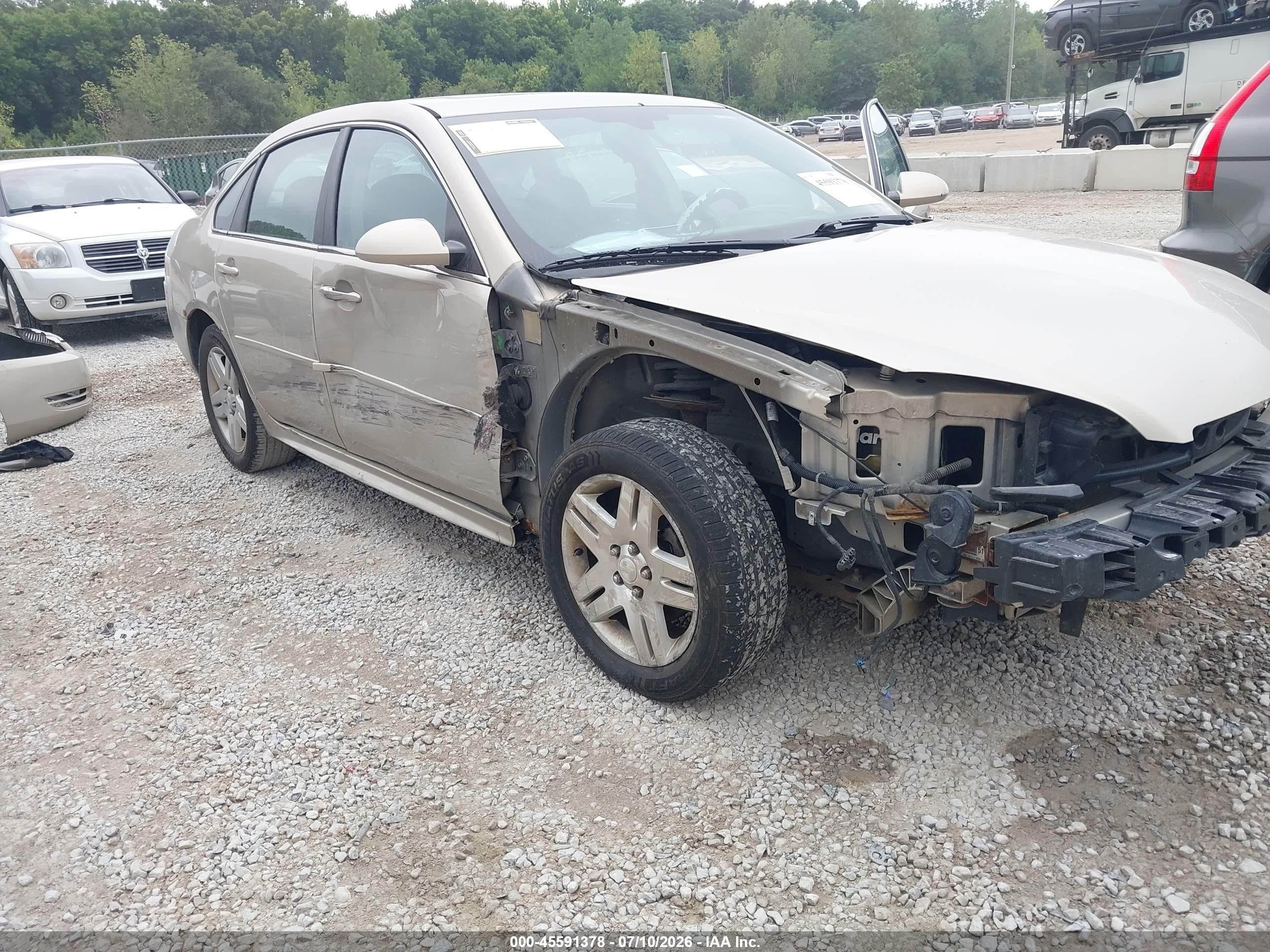 2012 Chevrolet Impala Lt Gold vin: 2G1WG5E34C1200919