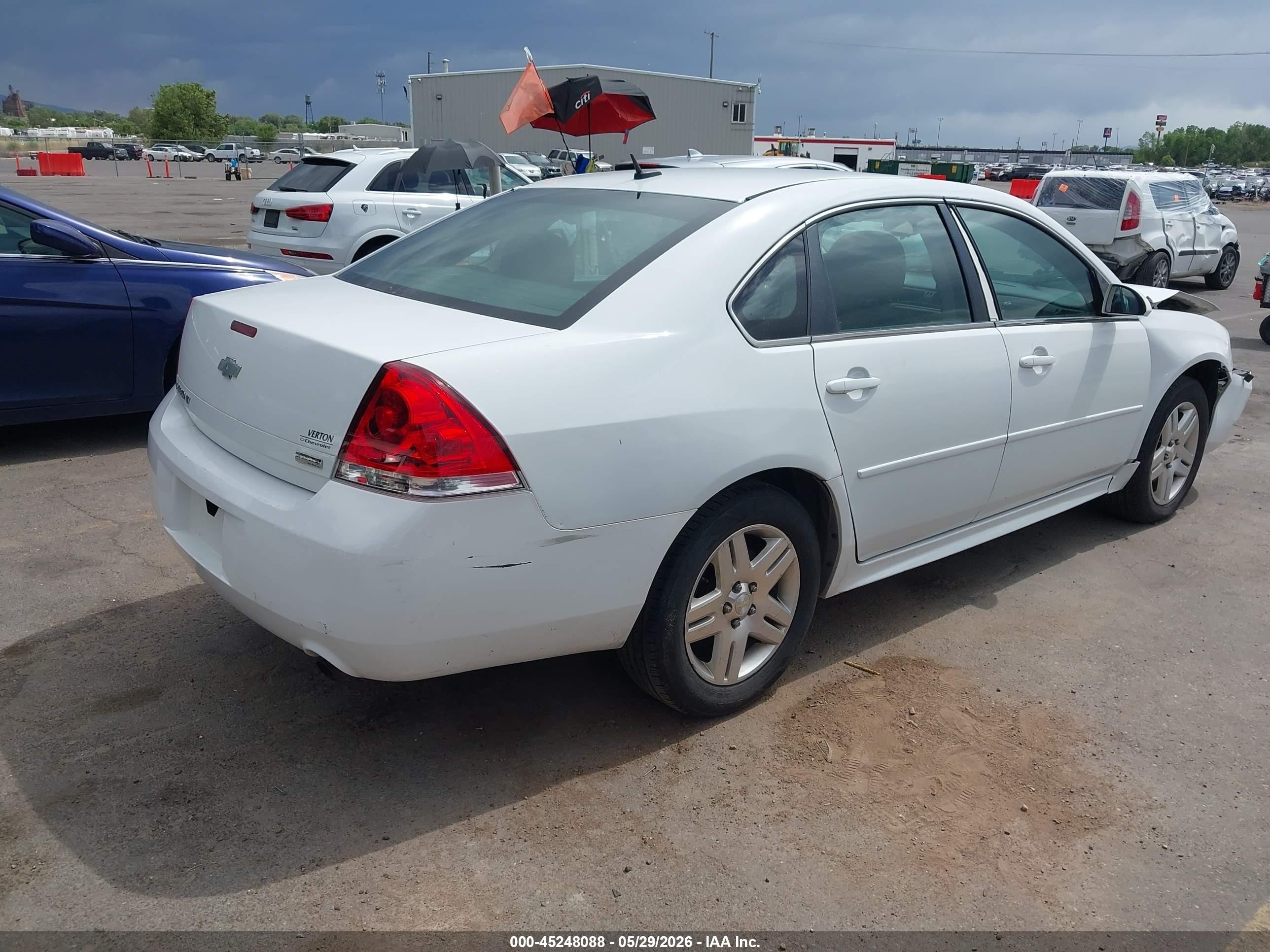 2013 Chevrolet Impala Lt White vin: 2G1WG5E34D1149083