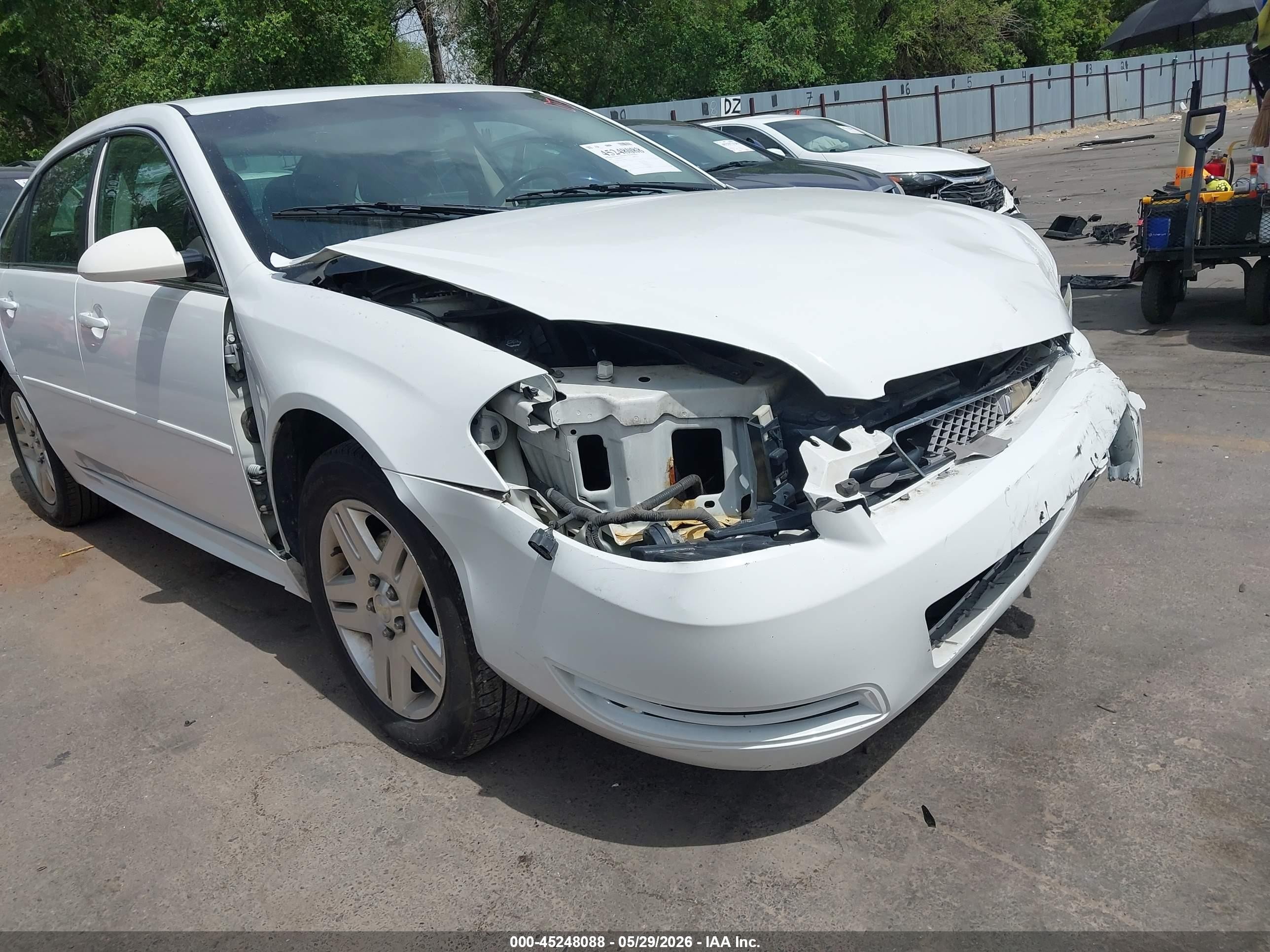 2013 Chevrolet Impala Lt White vin: 2G1WG5E34D1149083