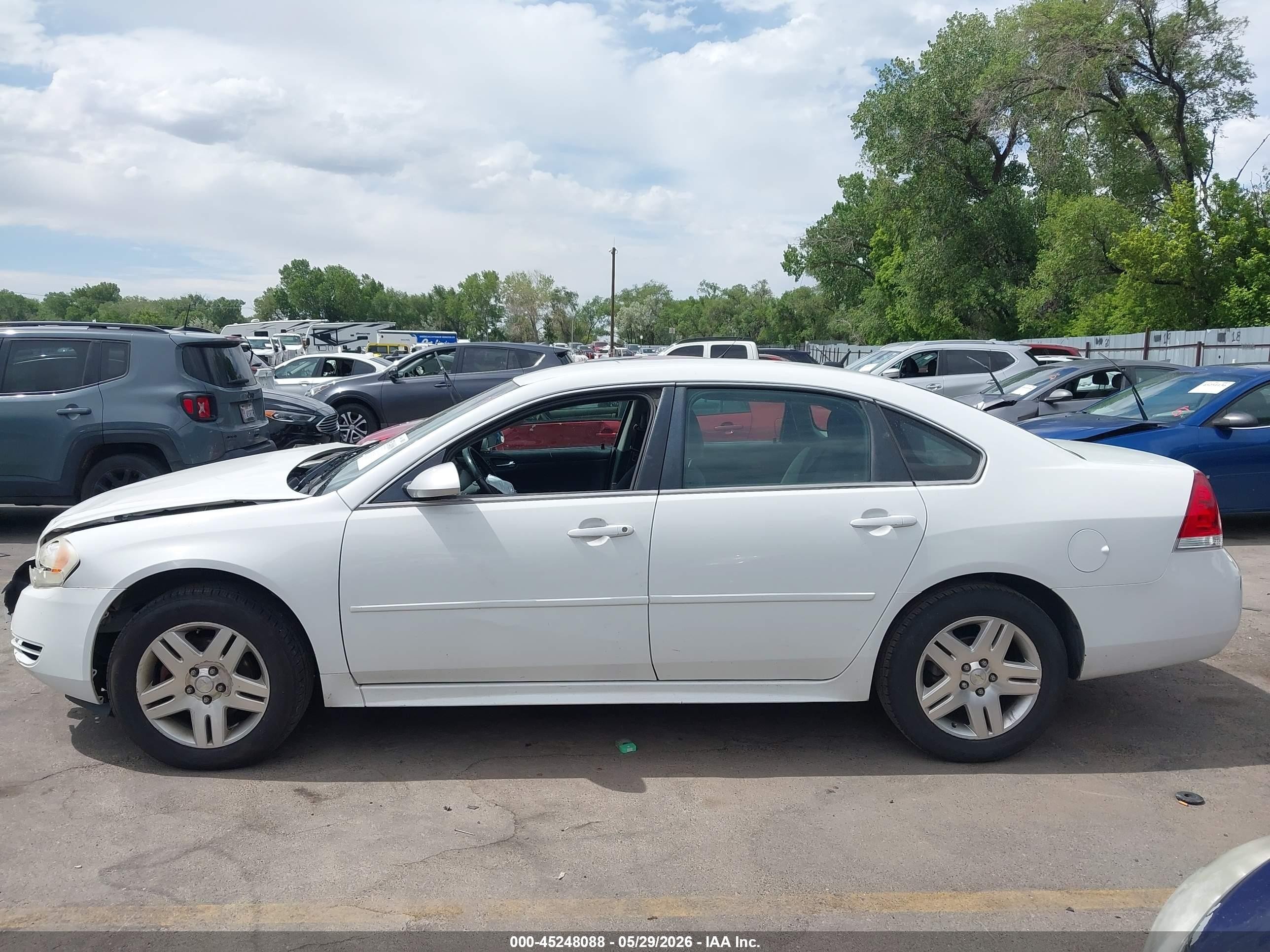 2013 Chevrolet Impala Lt White vin: 2G1WG5E34D1149083