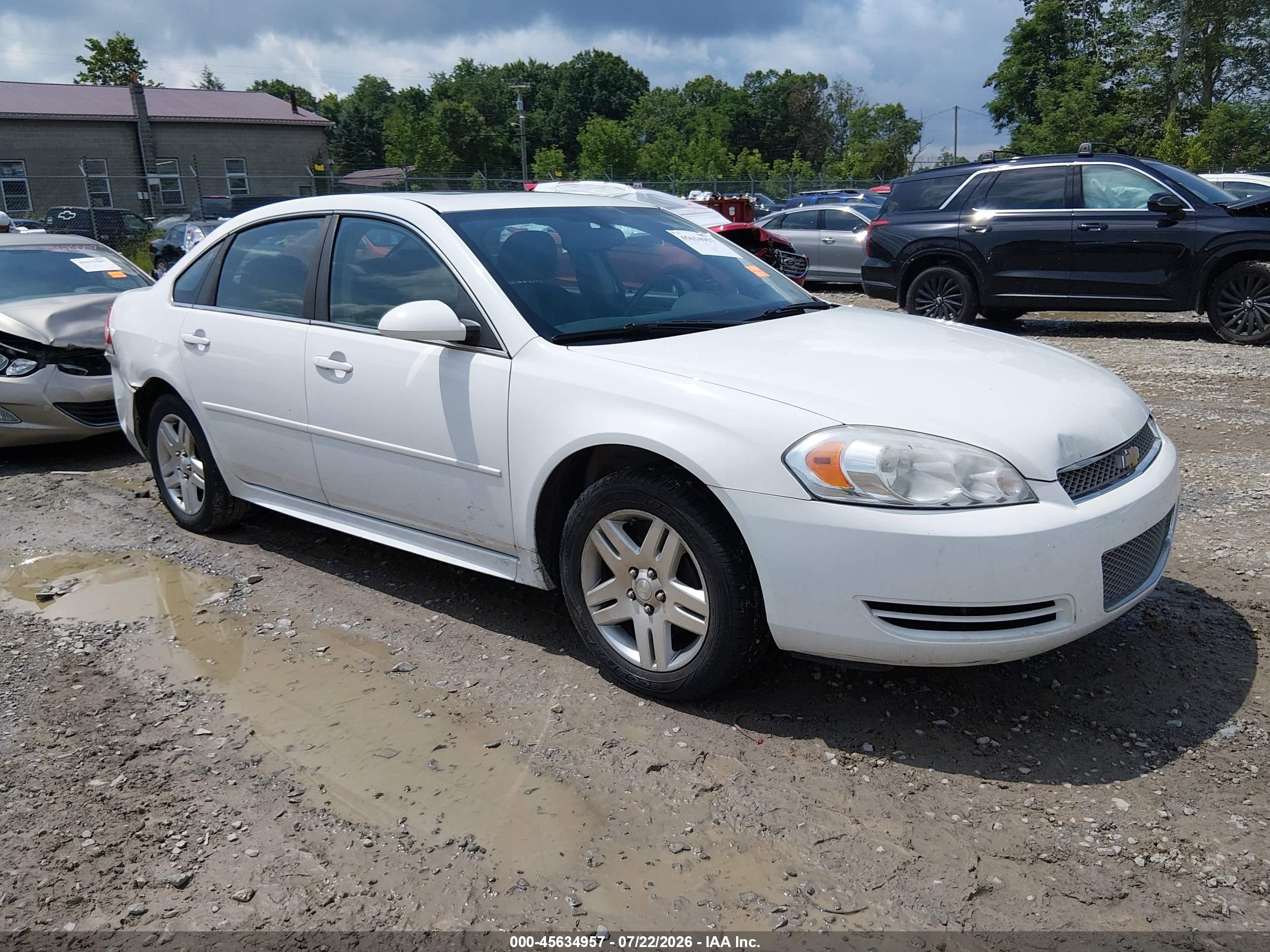 2013 Chevrolet Impala Lt Белый vin: 2G1WG5E34D1171939