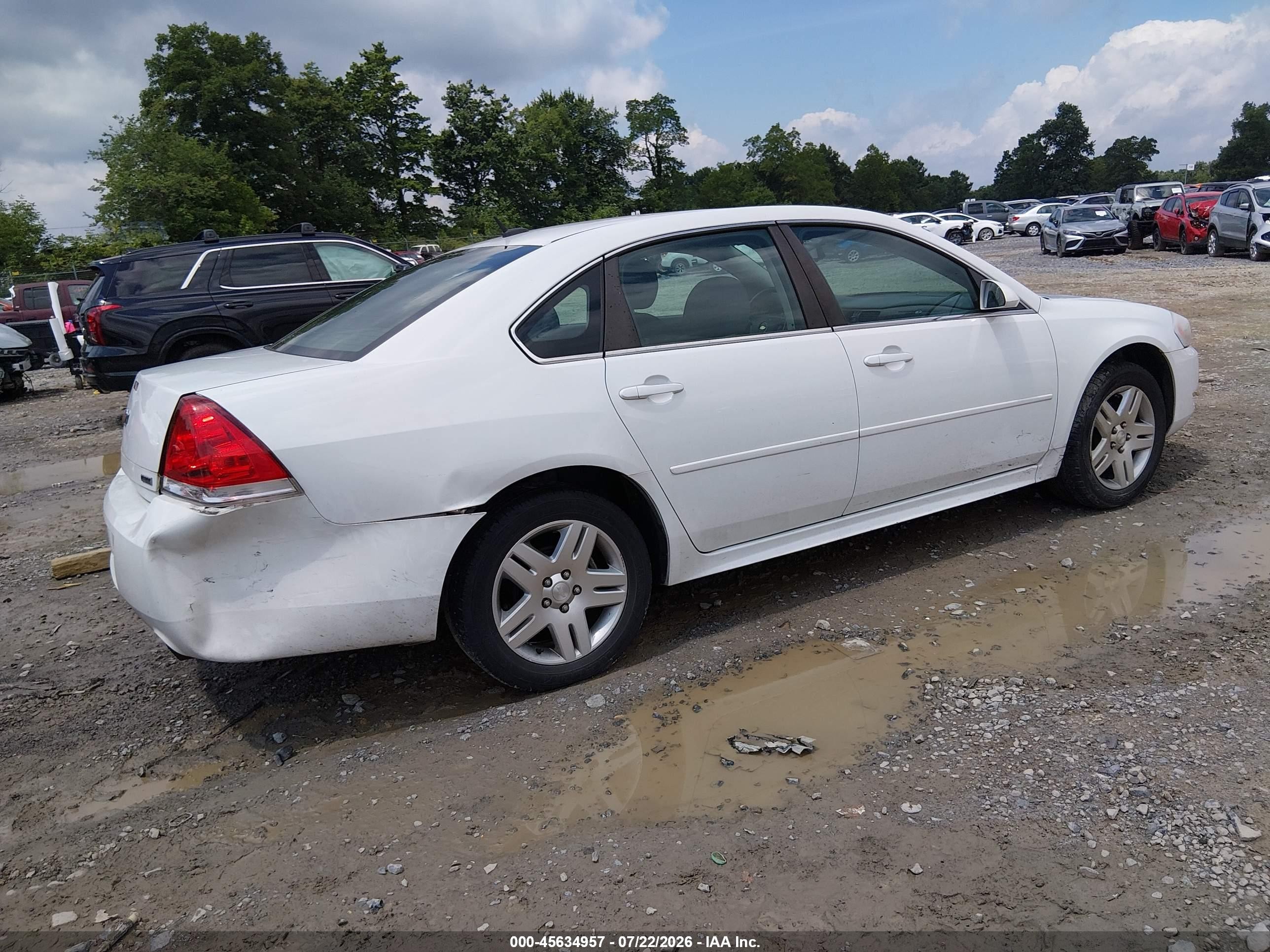 2013 Chevrolet Impala Lt Белый vin: 2G1WG5E34D1171939