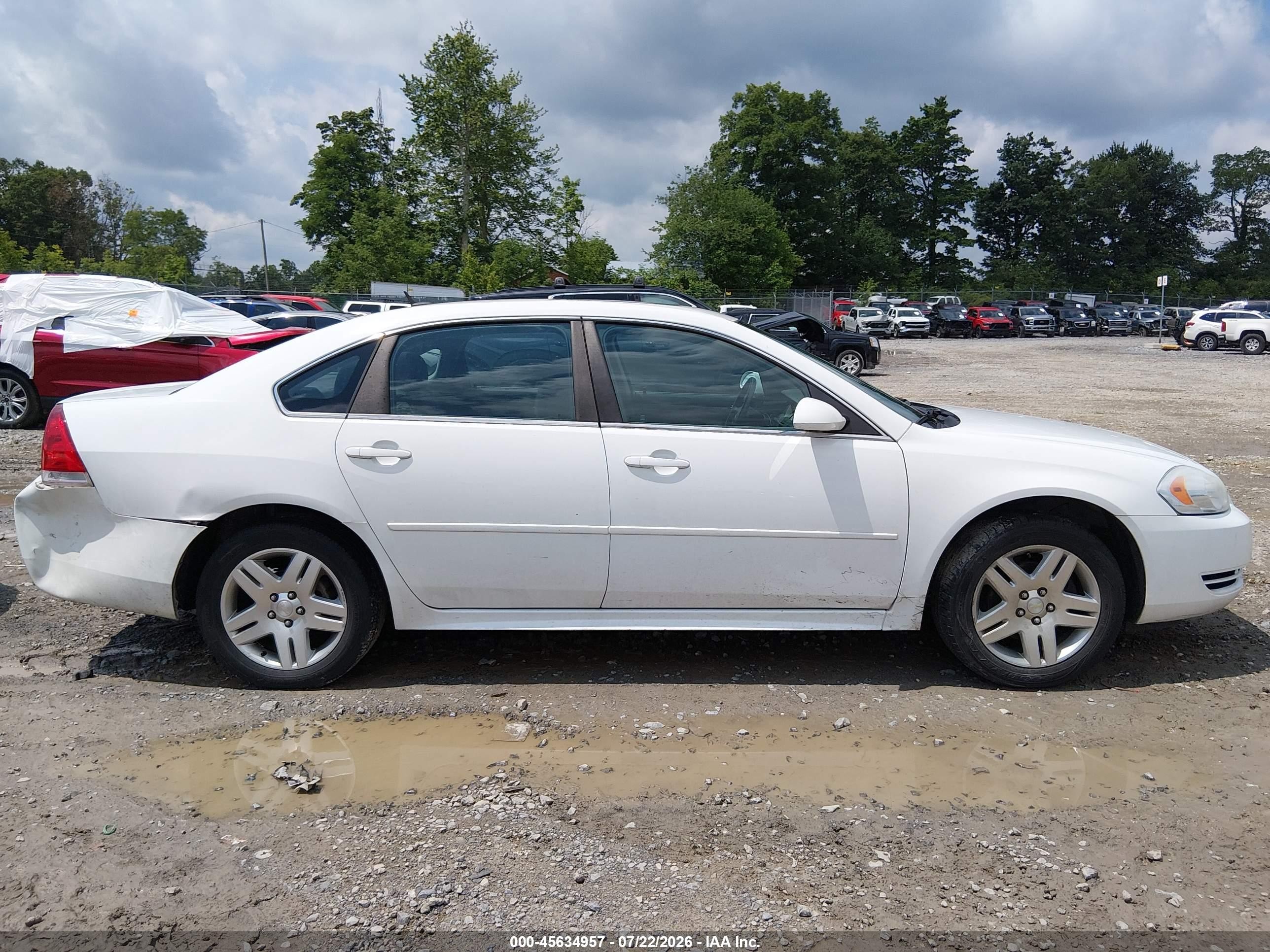 2013 Chevrolet Impala Lt Белый vin: 2G1WG5E34D1171939