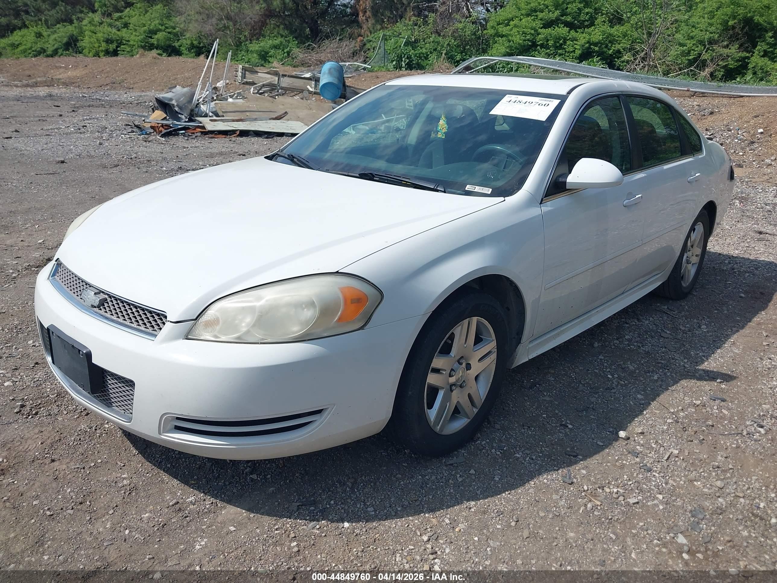 2013 Chevrolet Impala Lt Белый vin: 2G1WG5E34D1232268