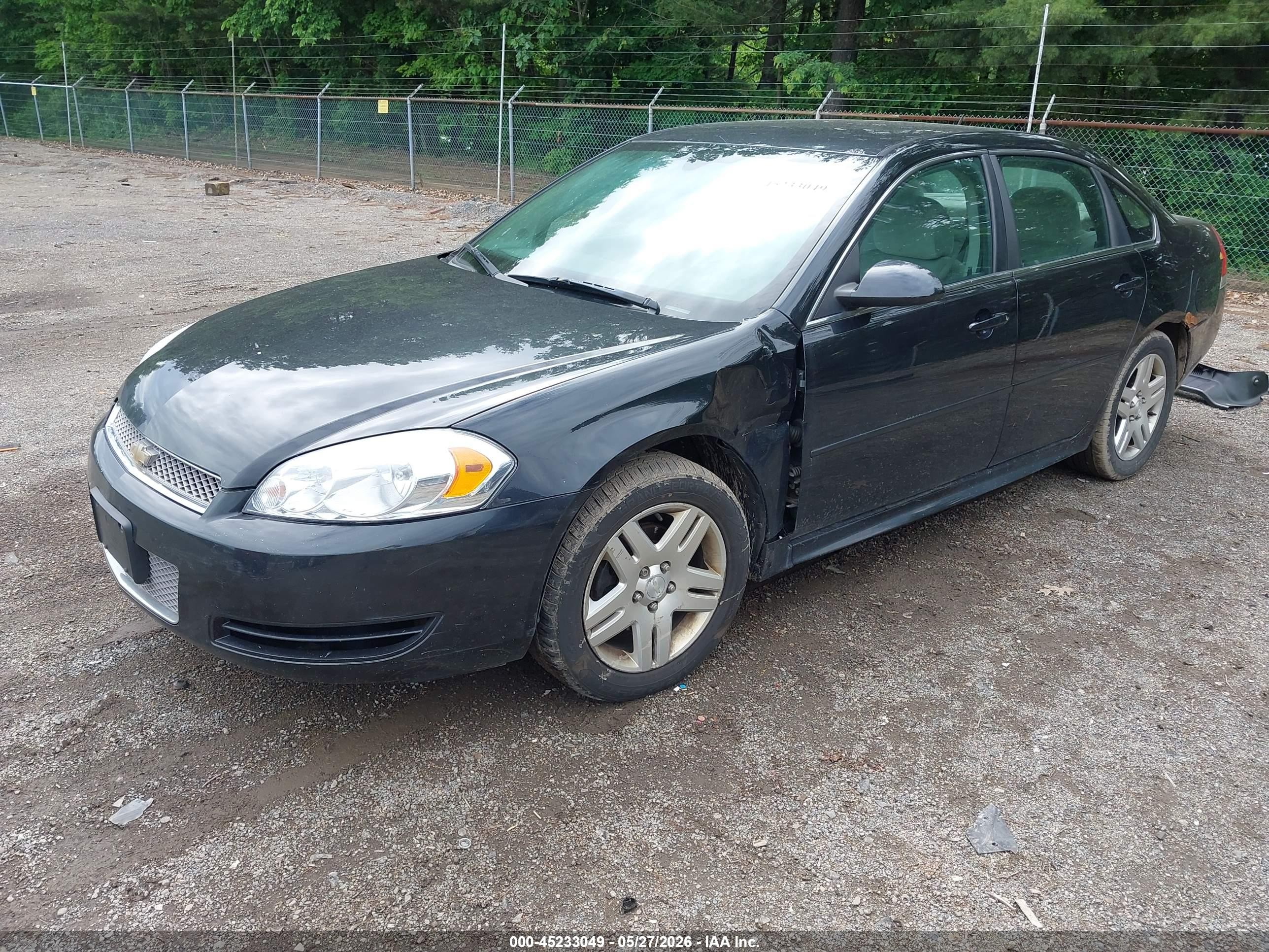 2012 Chevrolet Impala Lt Black vin: 2G1WG5E35C1253094