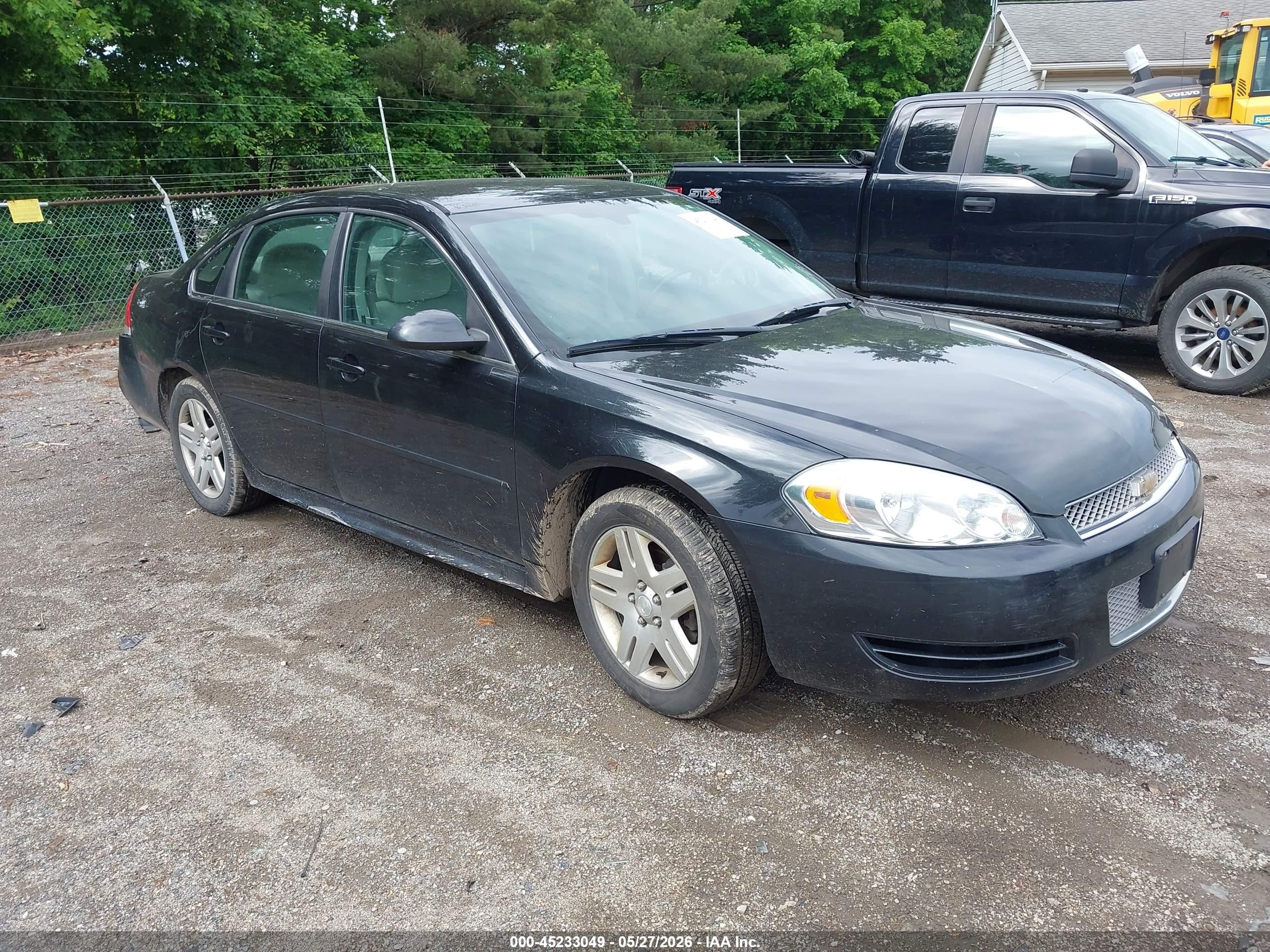 2012 Chevrolet Impala Lt Black vin: 2G1WG5E35C1253094
